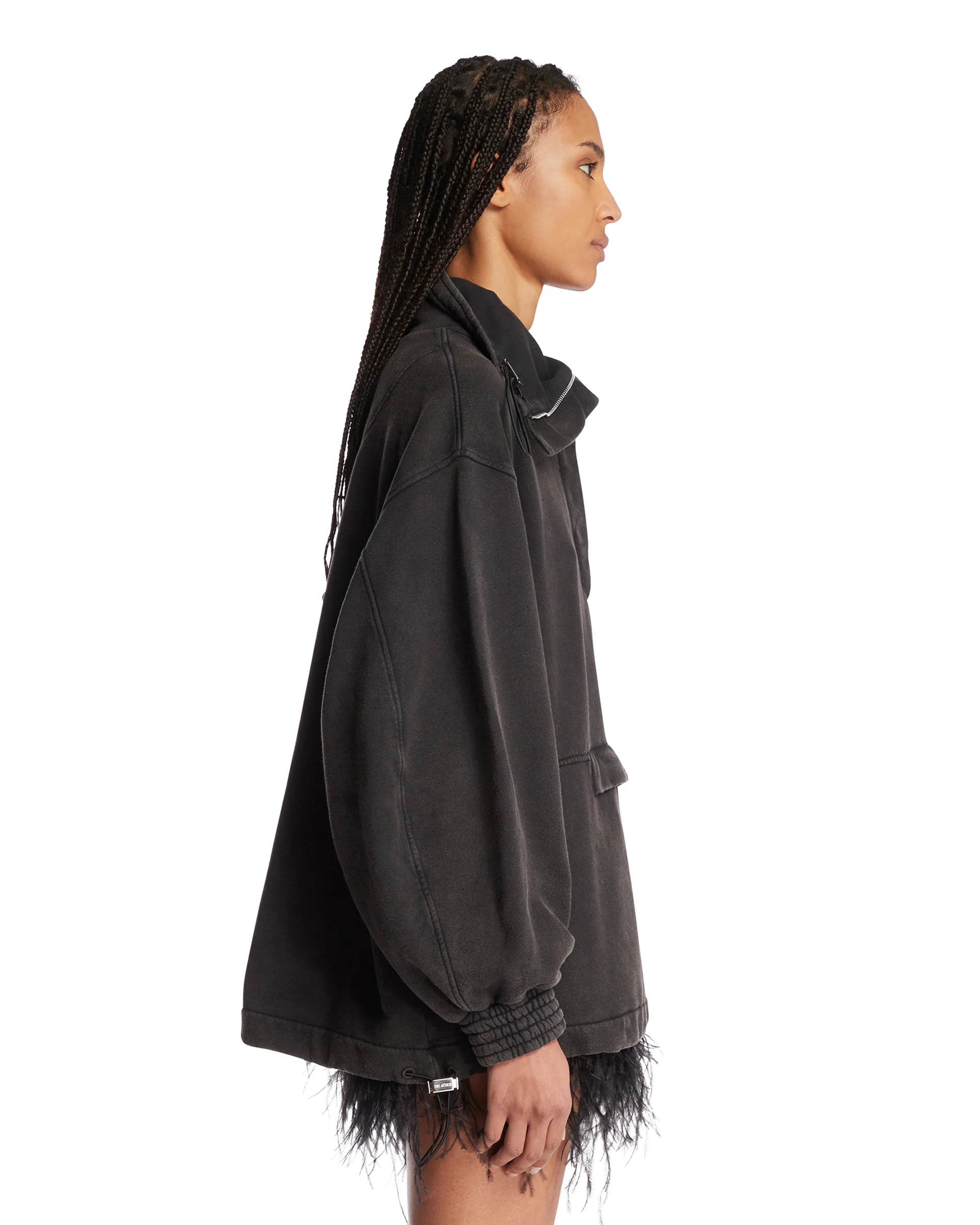 Blouson A Collo Alto Nero - Image 4