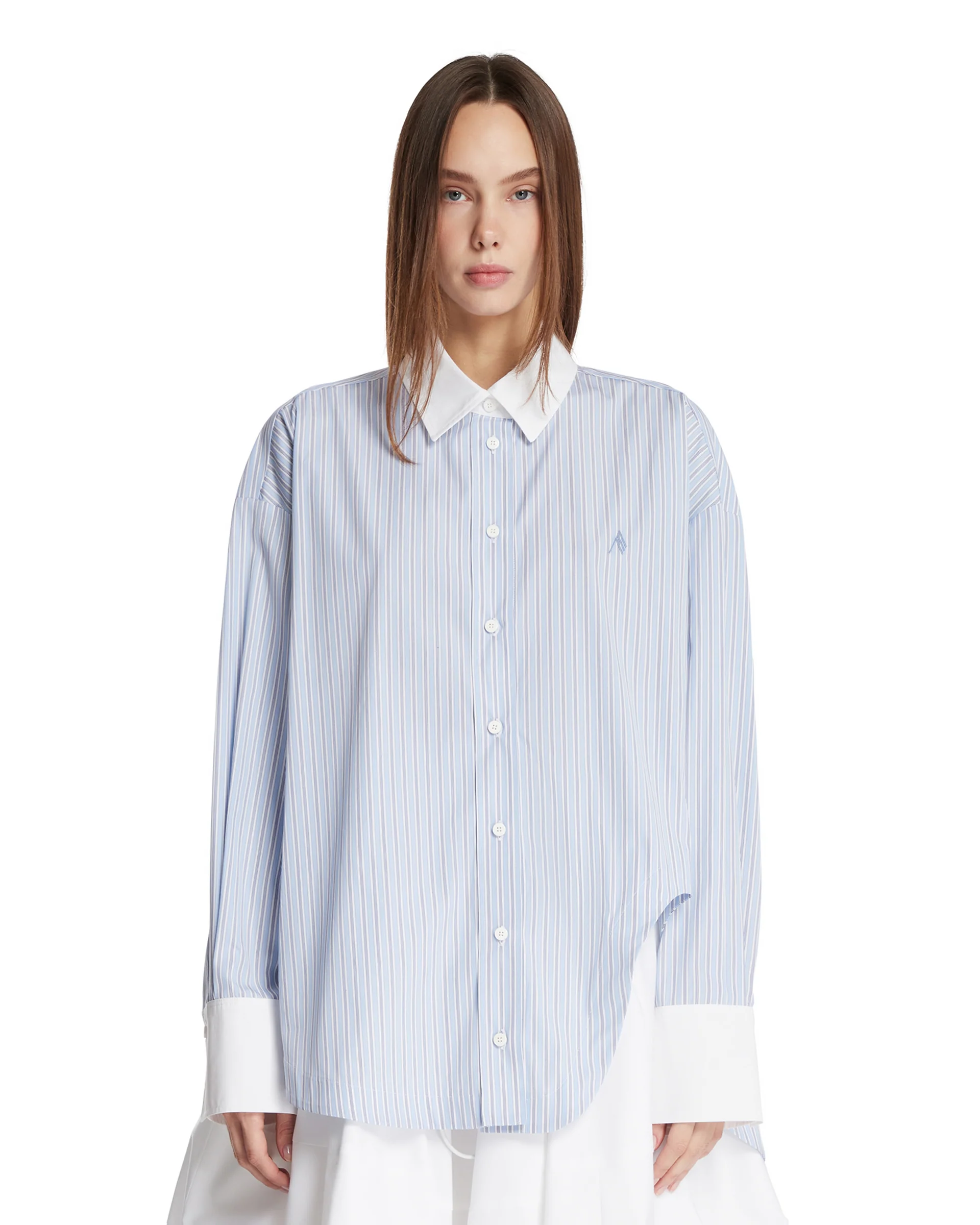 Camicia Diana A Righe Azzurra