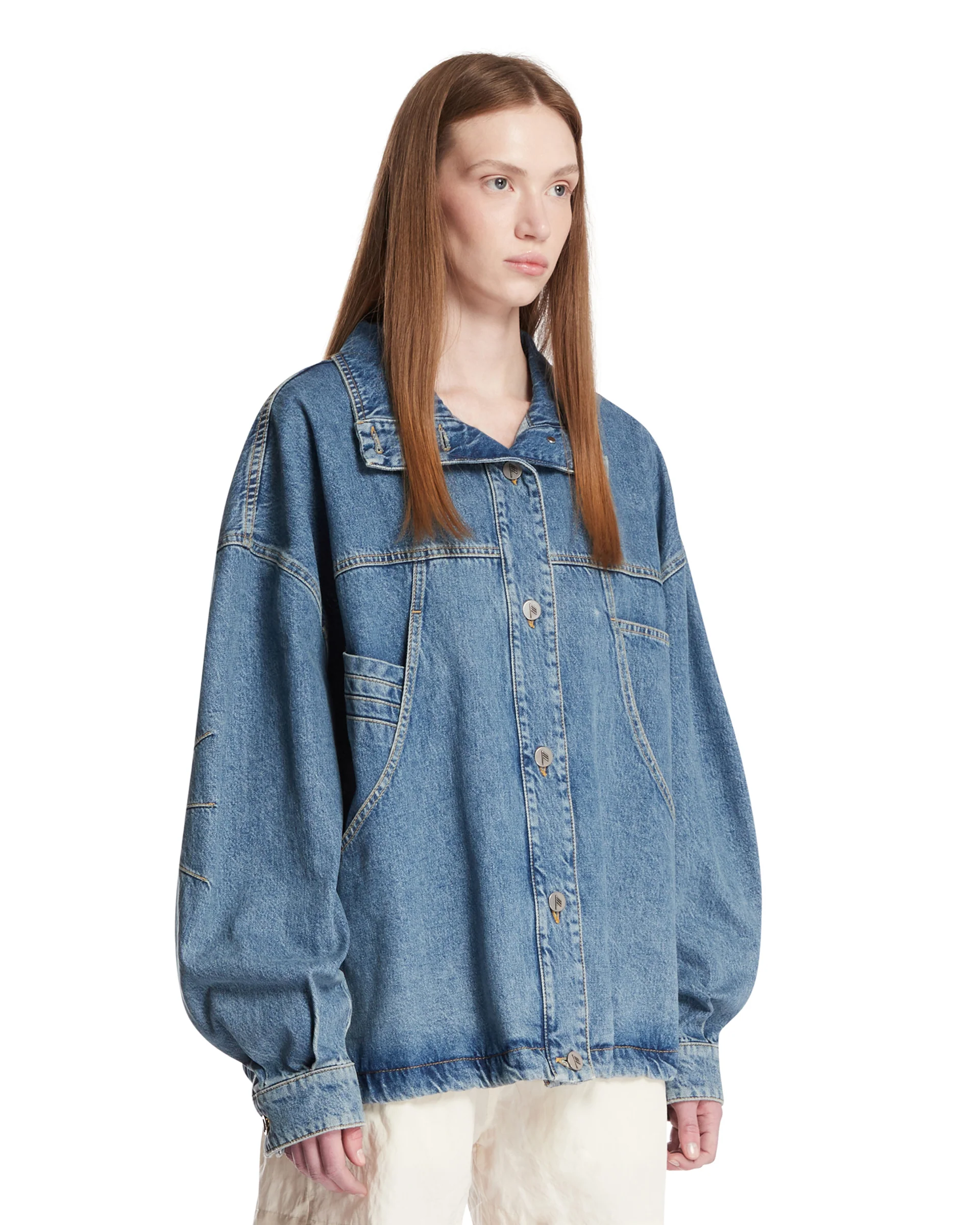 Giacca Oversize In Denim Blu - Image 2