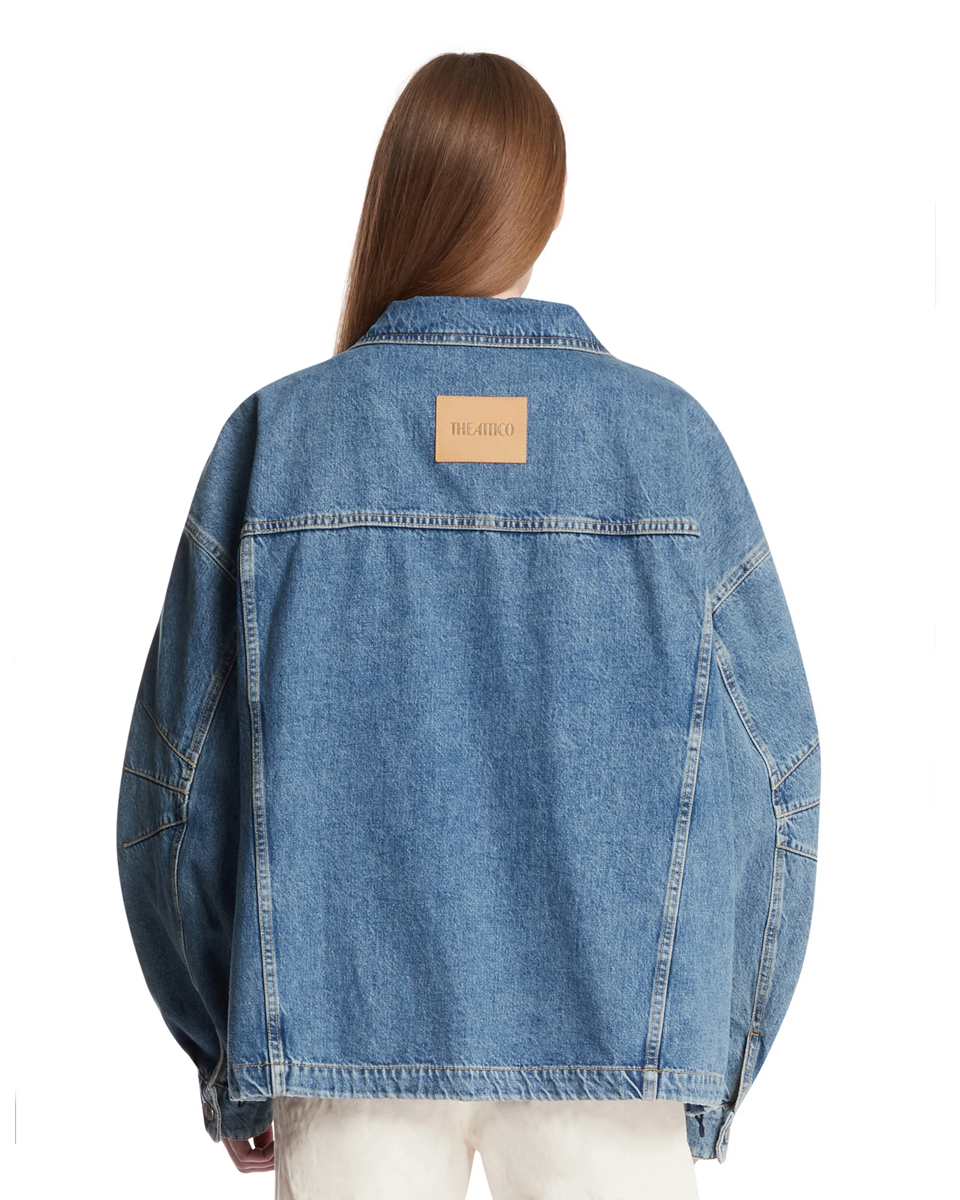 Giacca Oversize In Denim Blu - Image 5