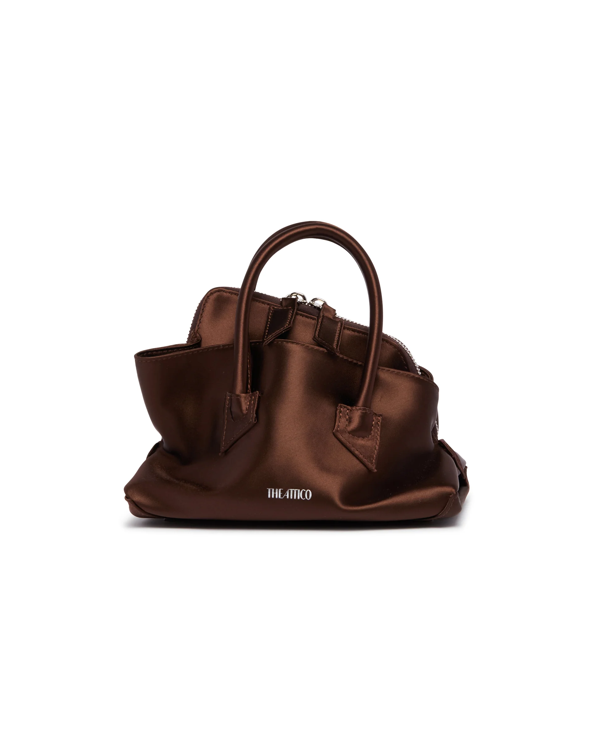 Borsa La Passeggiata Mini In Raso Marrone - Image 2