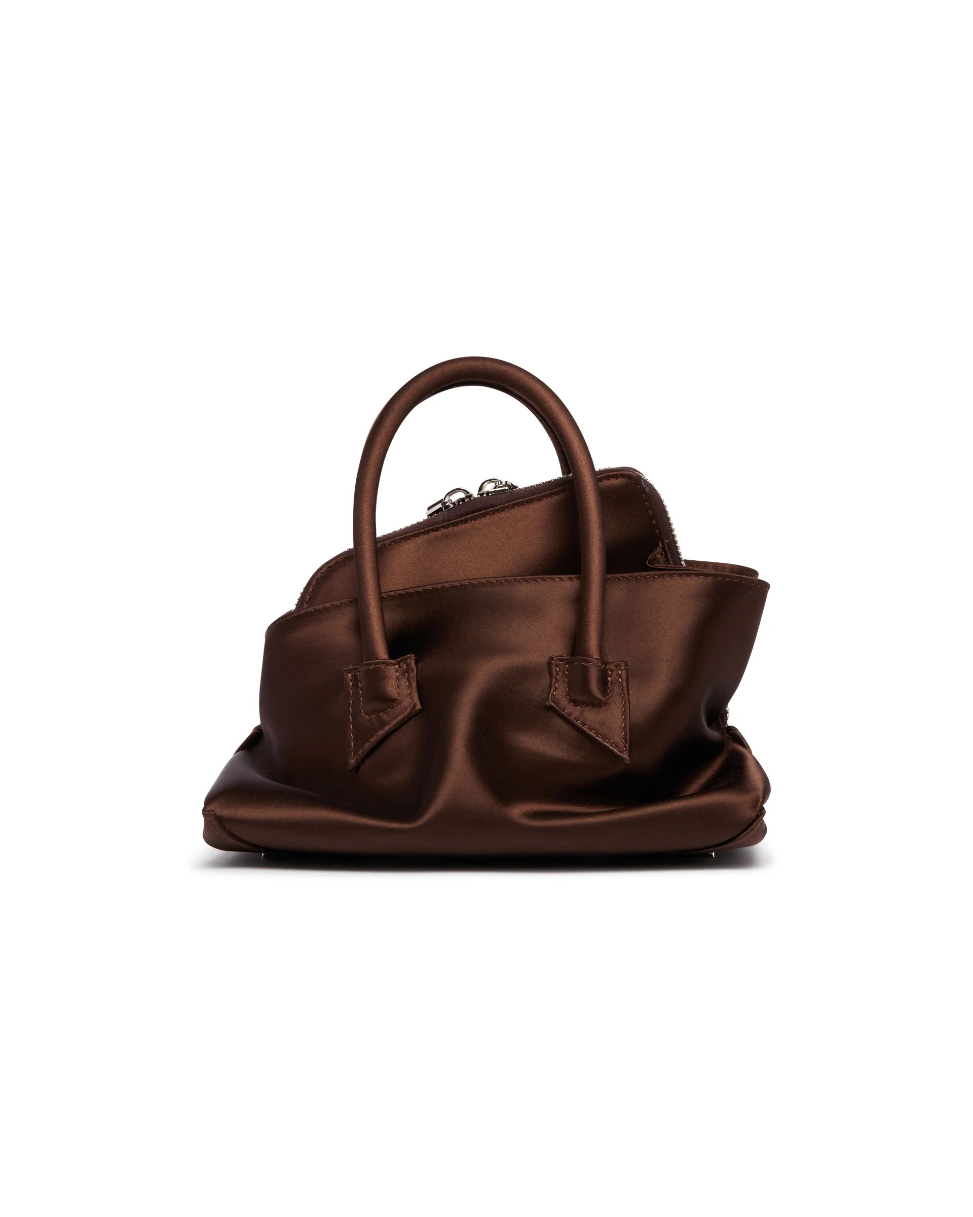 Borsa La Passeggiata Mini In Raso Marrone - Image 6