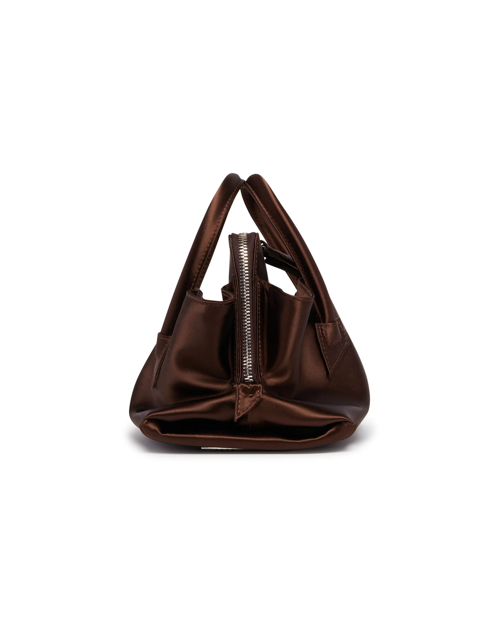 Borsa La Passeggiata Mini In Raso Marrone - Image 7