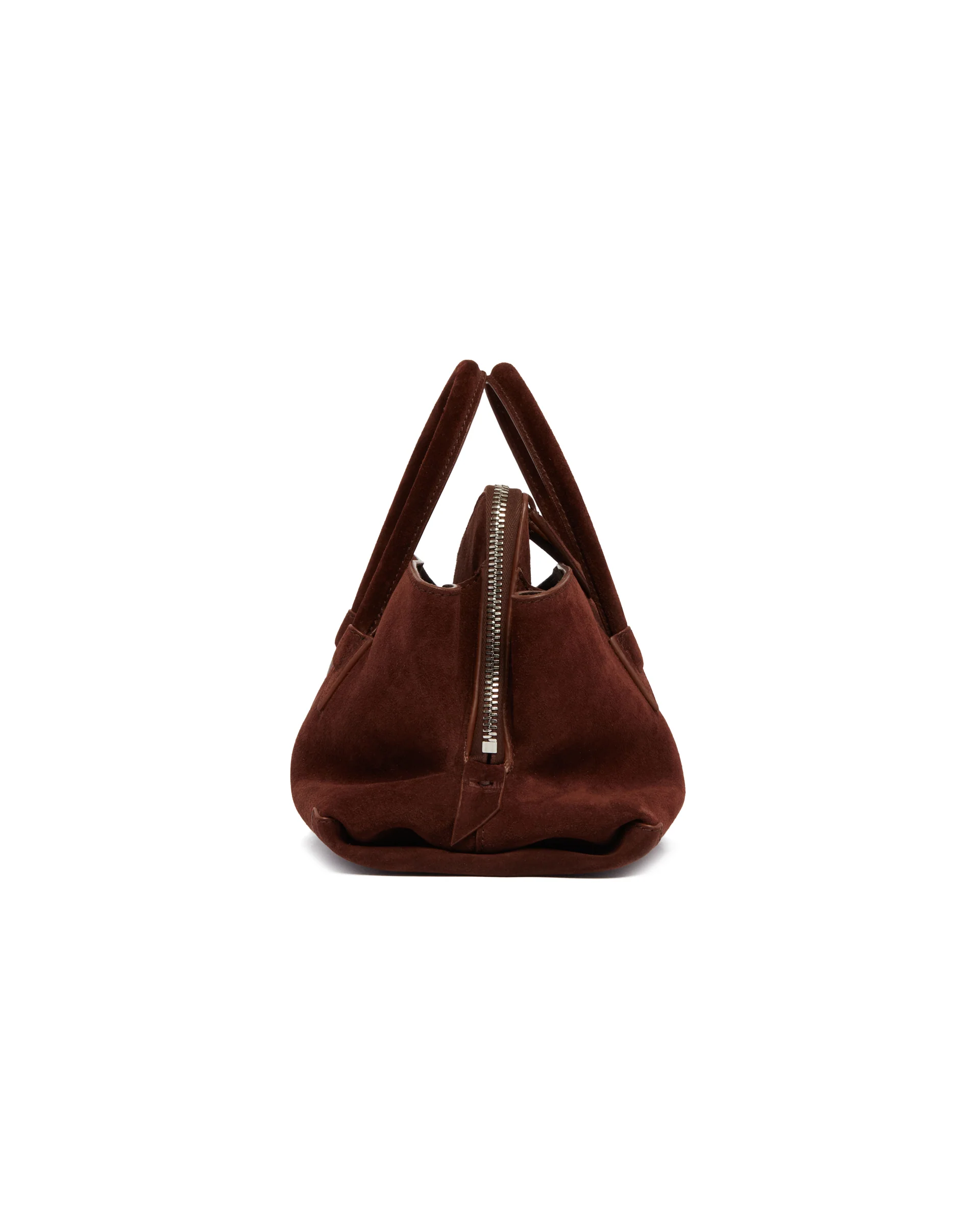 Borsa La Passeggiata Mini In Suede Marrone - Image 7