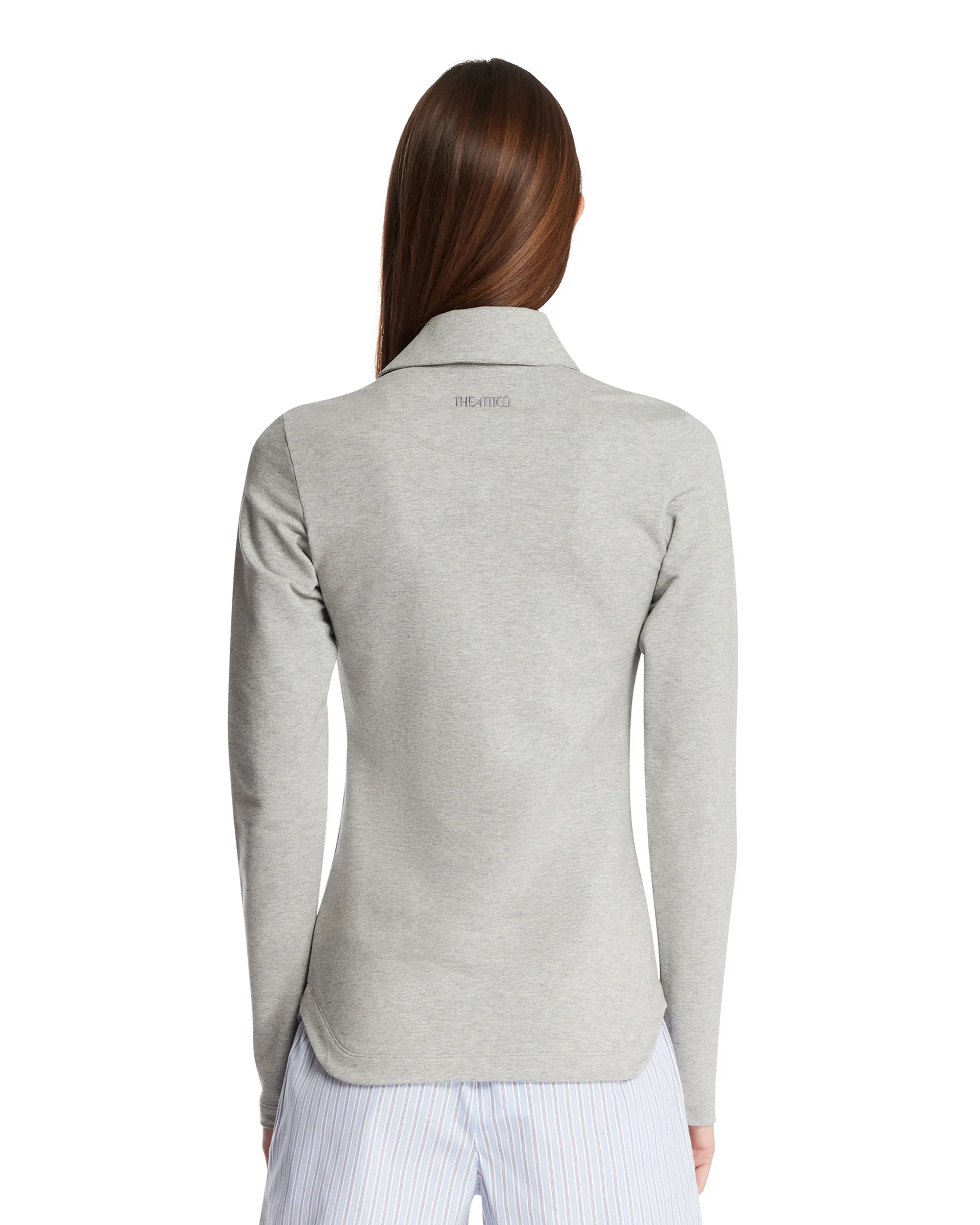Top Asimmetrico In Cotone Grigio - Image 5