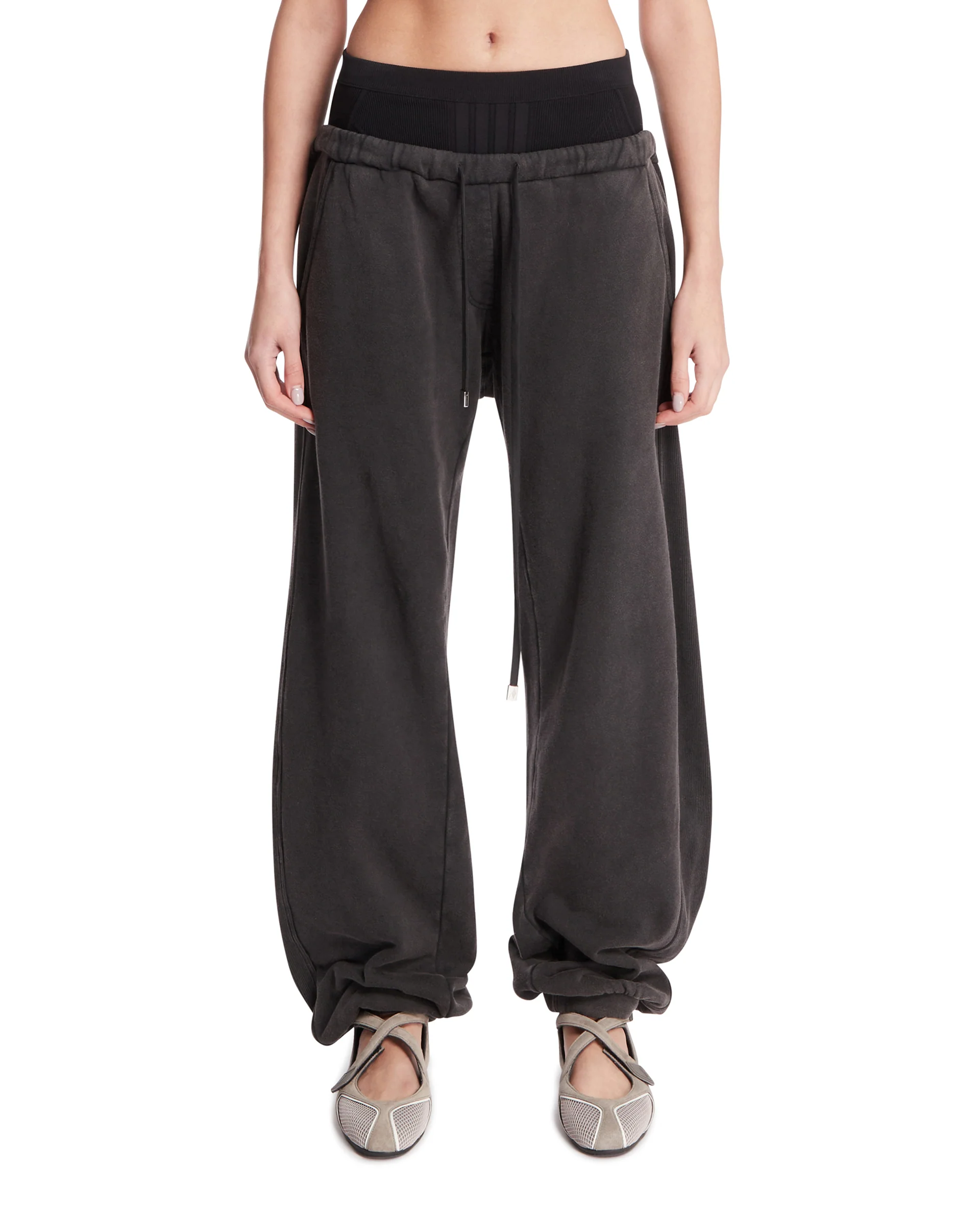 Pantaloni In Cotone Grigi