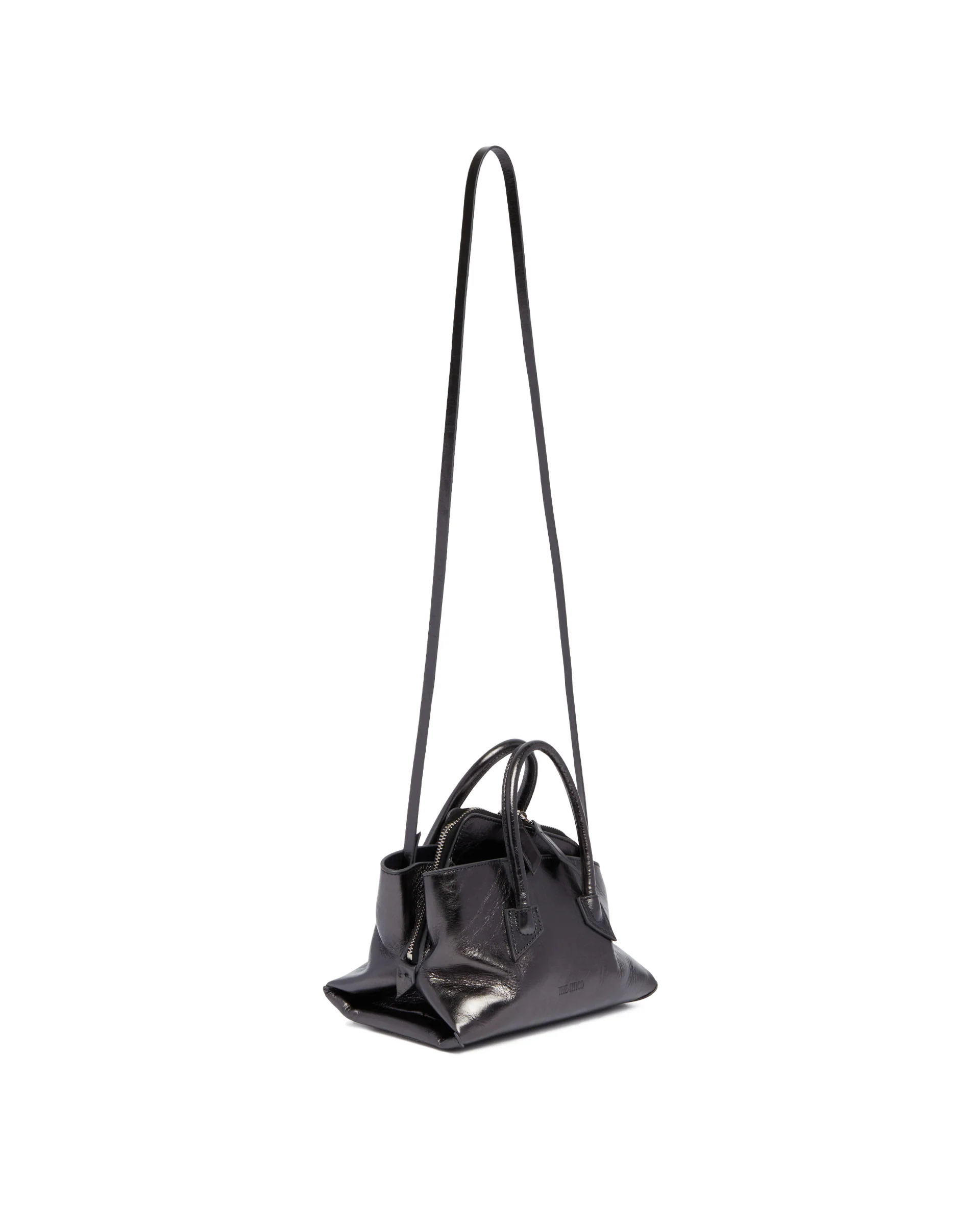 Borsa La Passeggiata Mini In Pelle Grigia - Image 5
