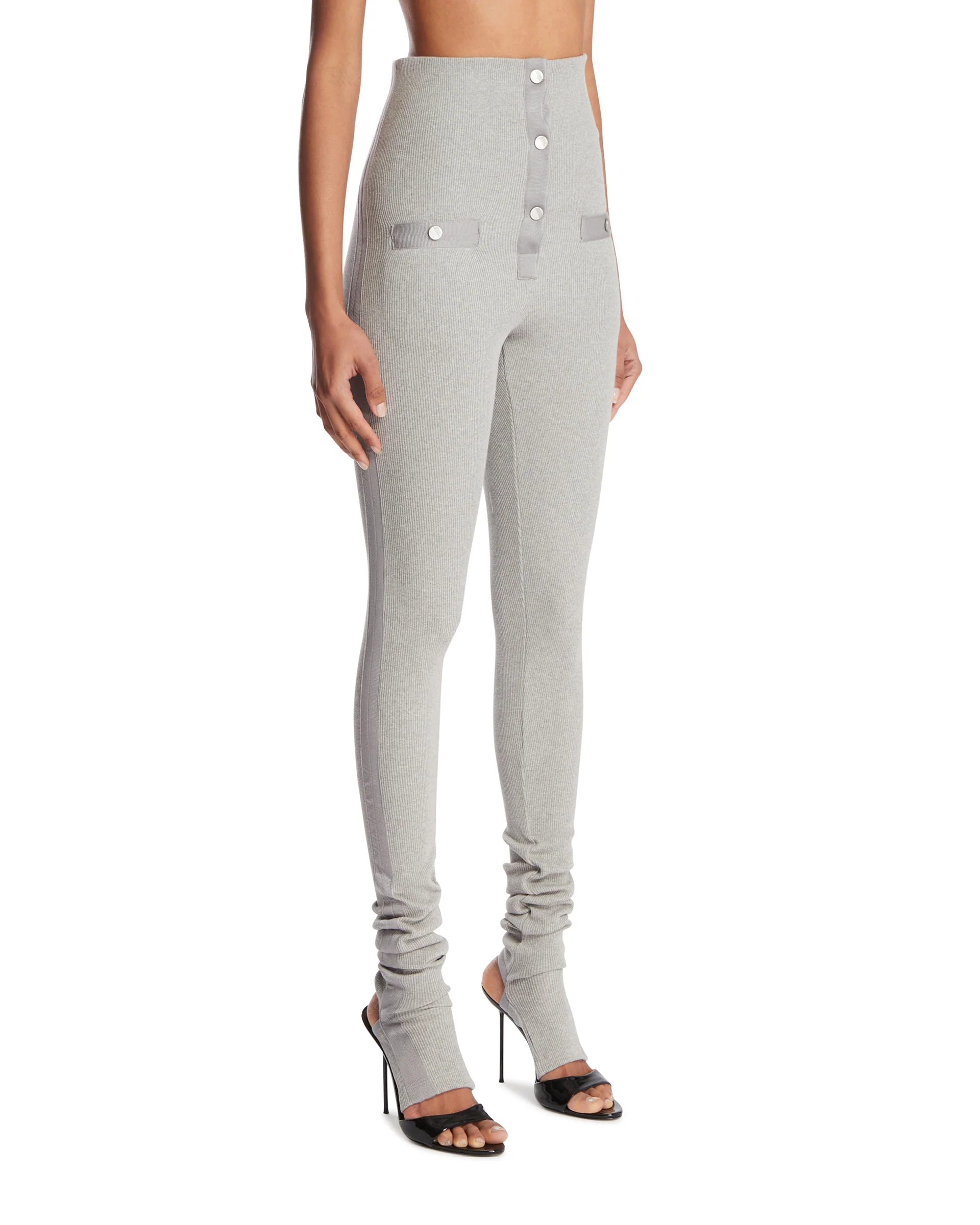 Leggings A Coste Grigi - Image 2