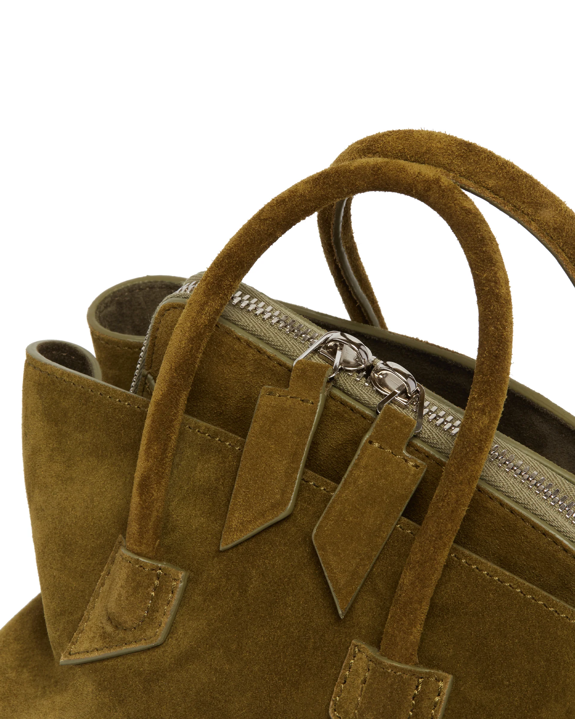 Borsa La Passeggiata Mini In Suede Verde - Image 4