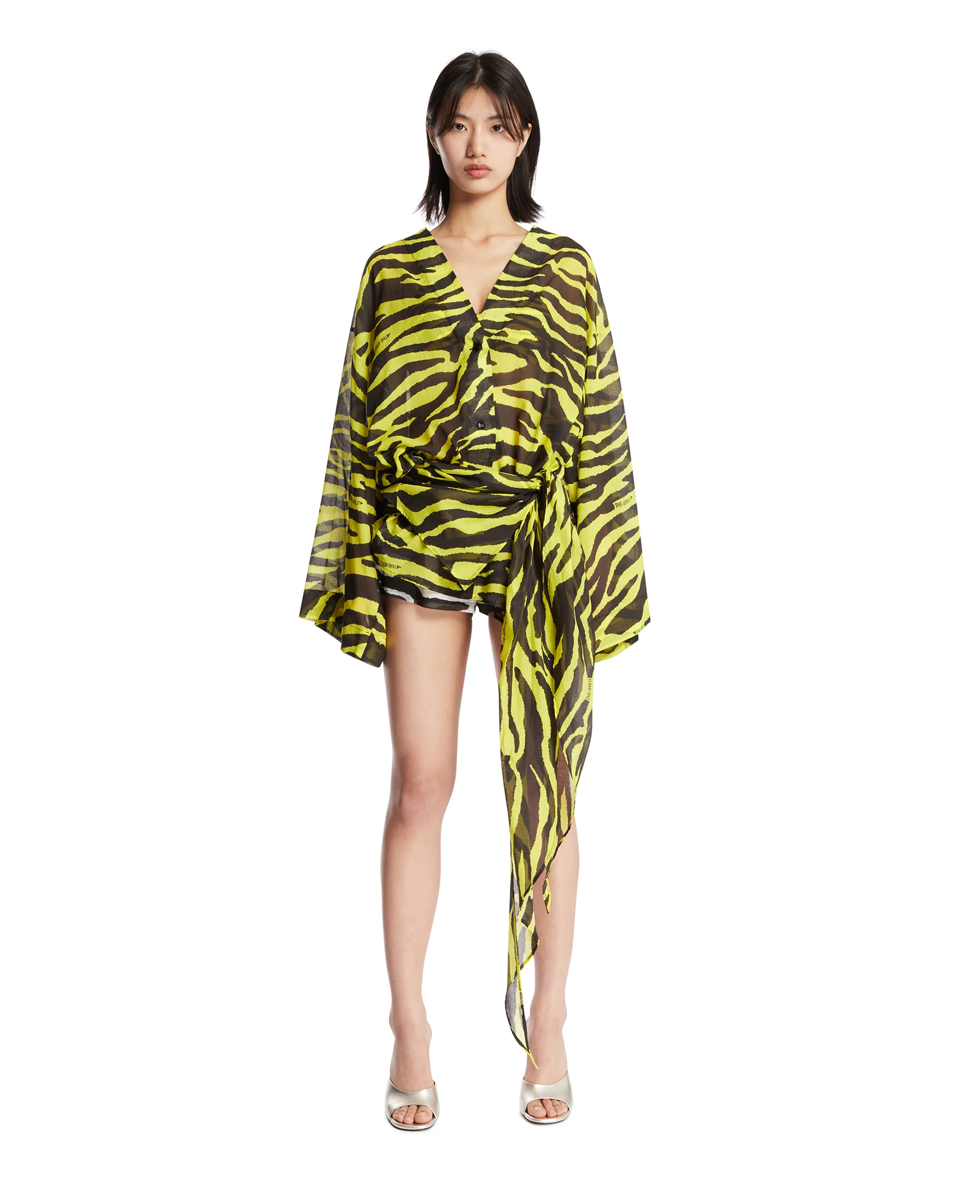 Mini Wrap Dress Zebrato Giallo