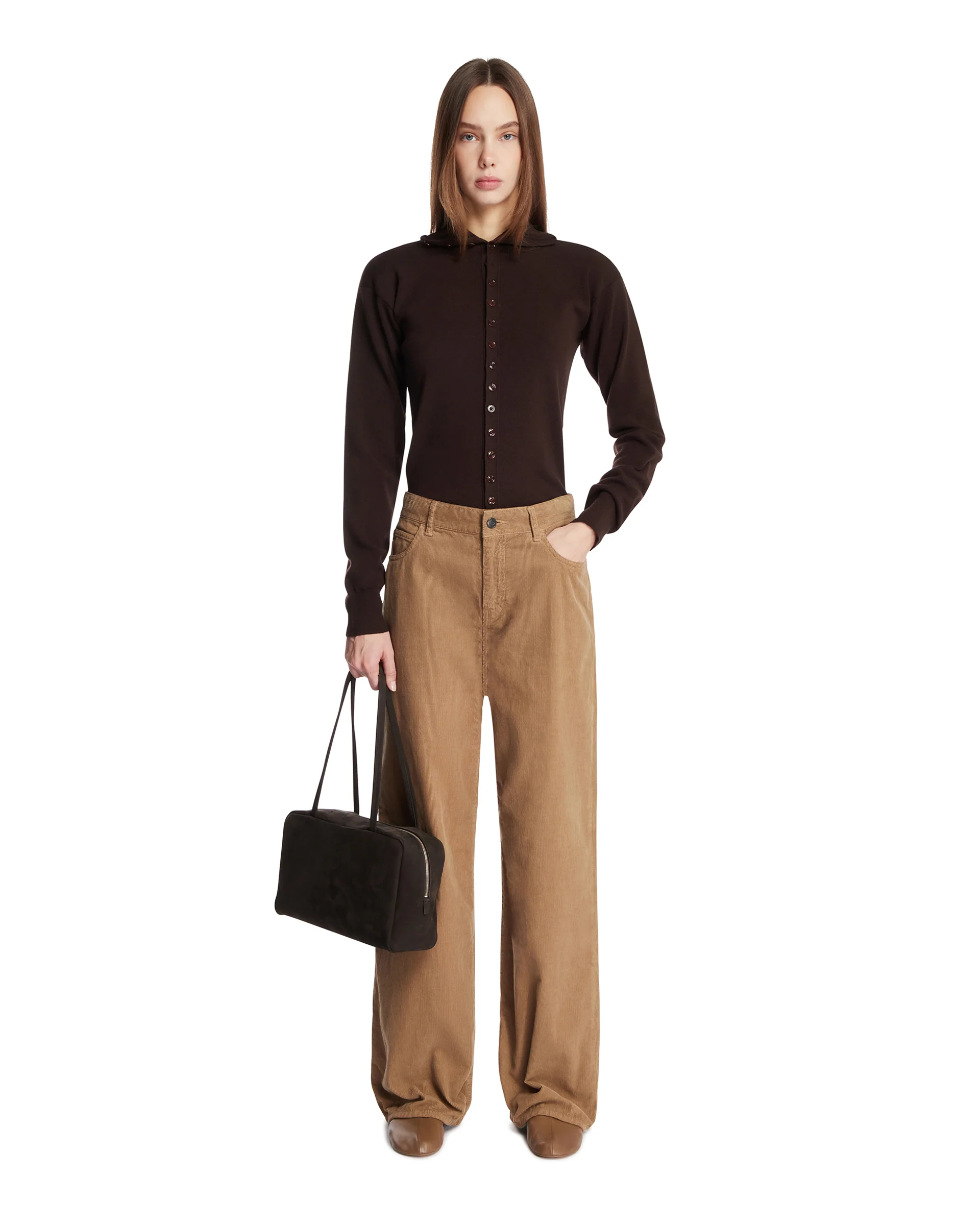 Pantaloni Eglitta In Velluto Beige - Image 3