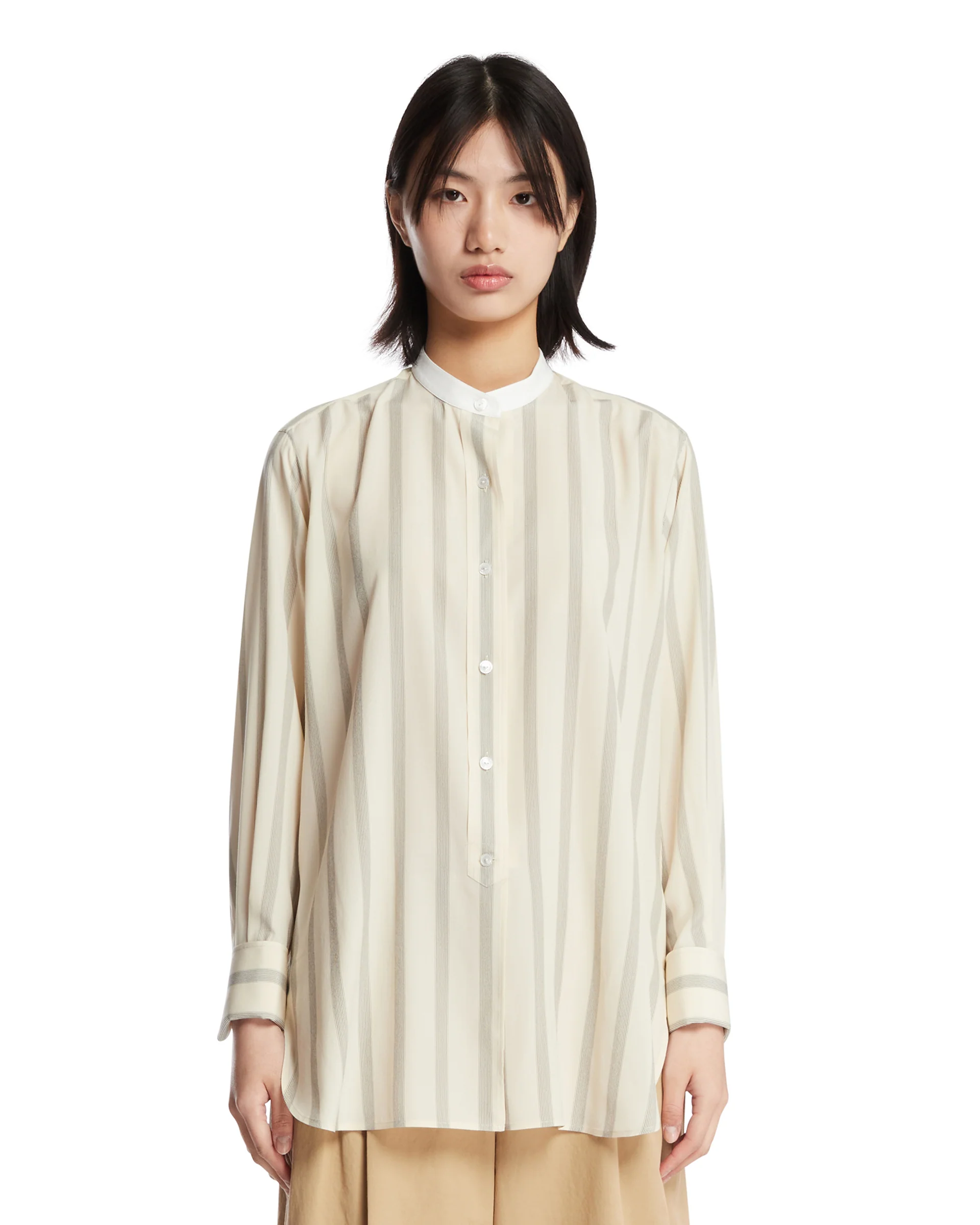 Camicia Falco In Seta Beige