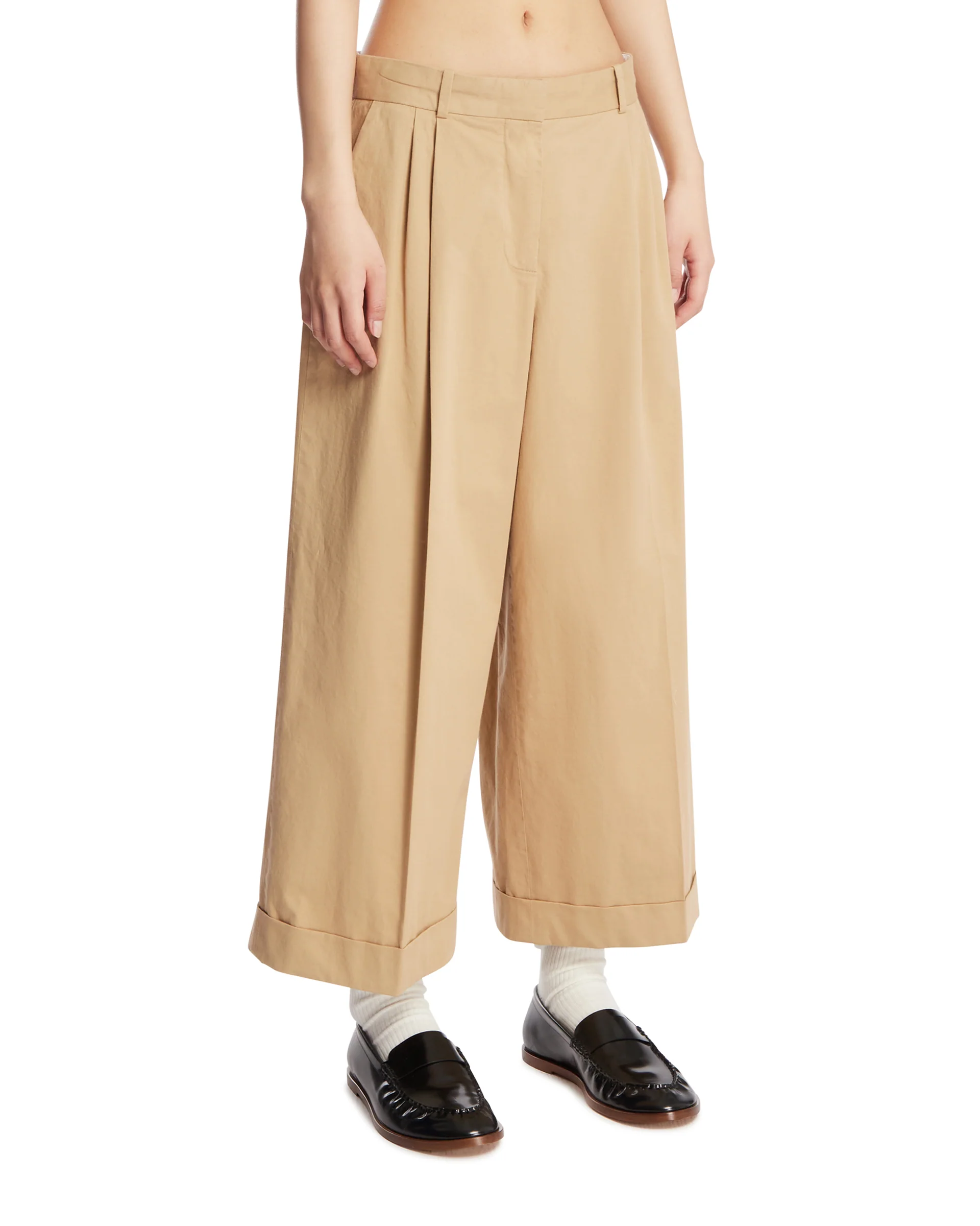 Pantaloni Lior In Cotone Beige - Image 2