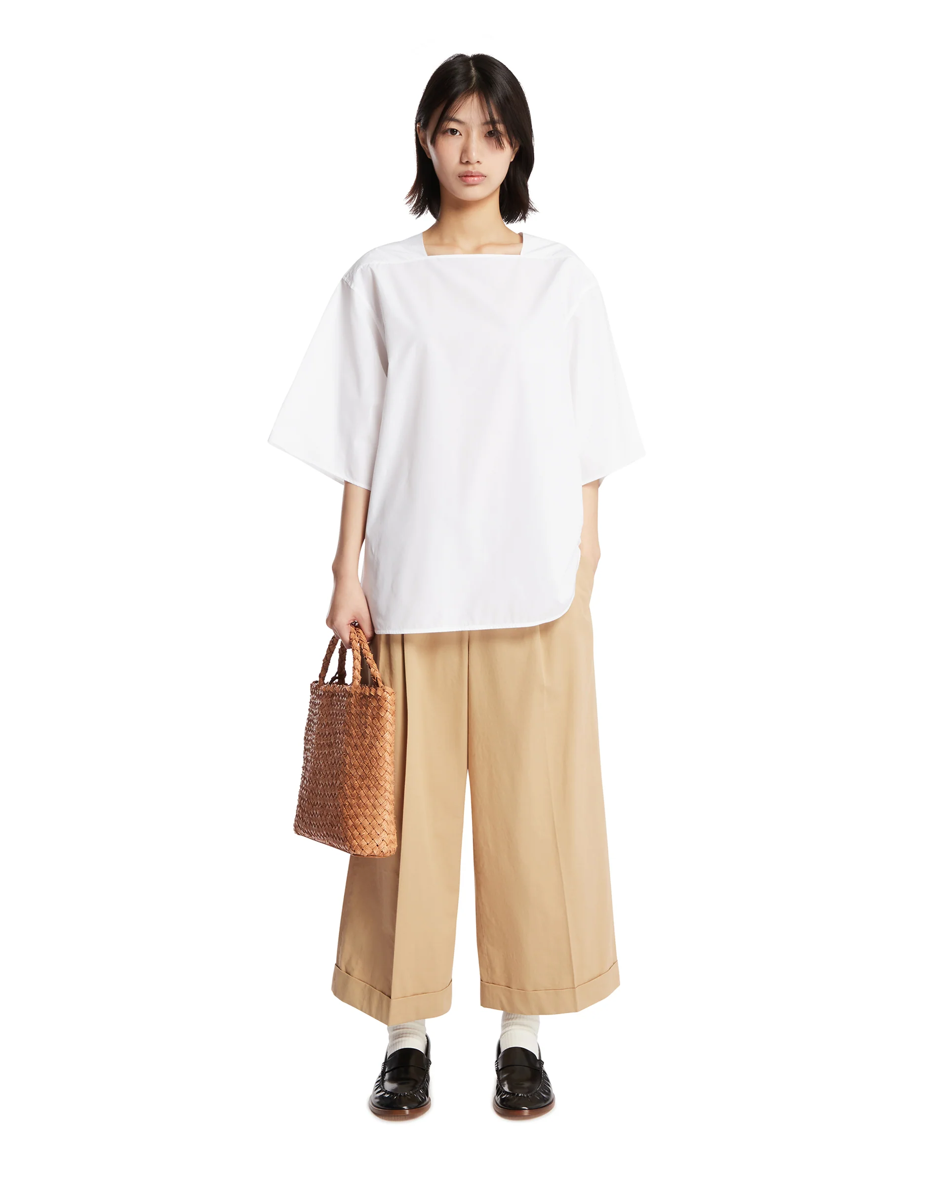 Pantaloni Lior In Cotone Beige - Image 3