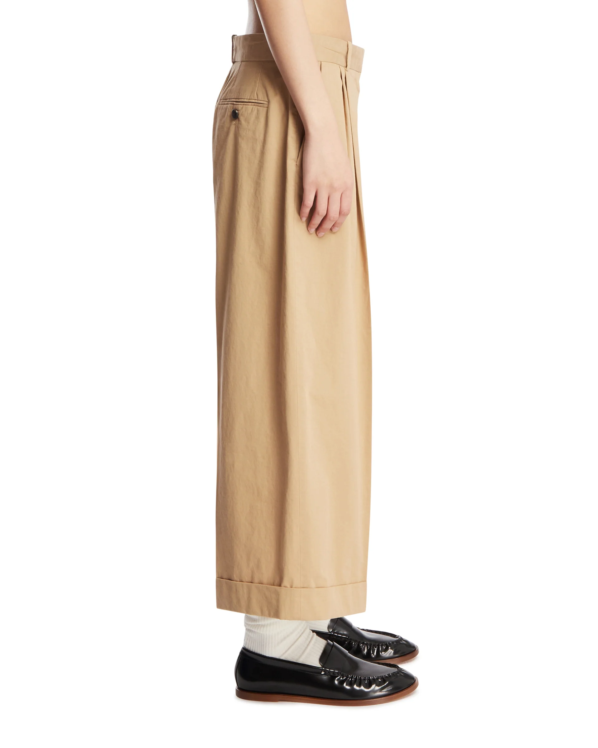 Pantaloni Lior In Cotone Beige - Image 4