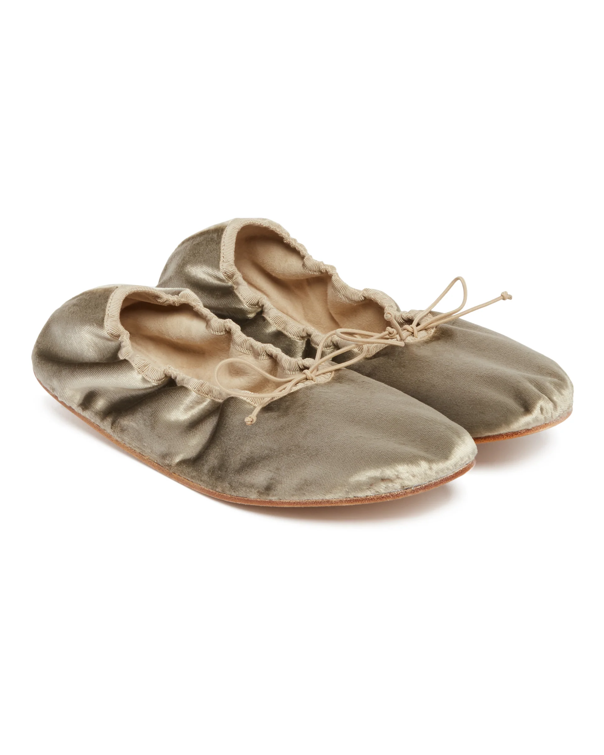 Ballerine Stondate in Velluto Beige - Image 3