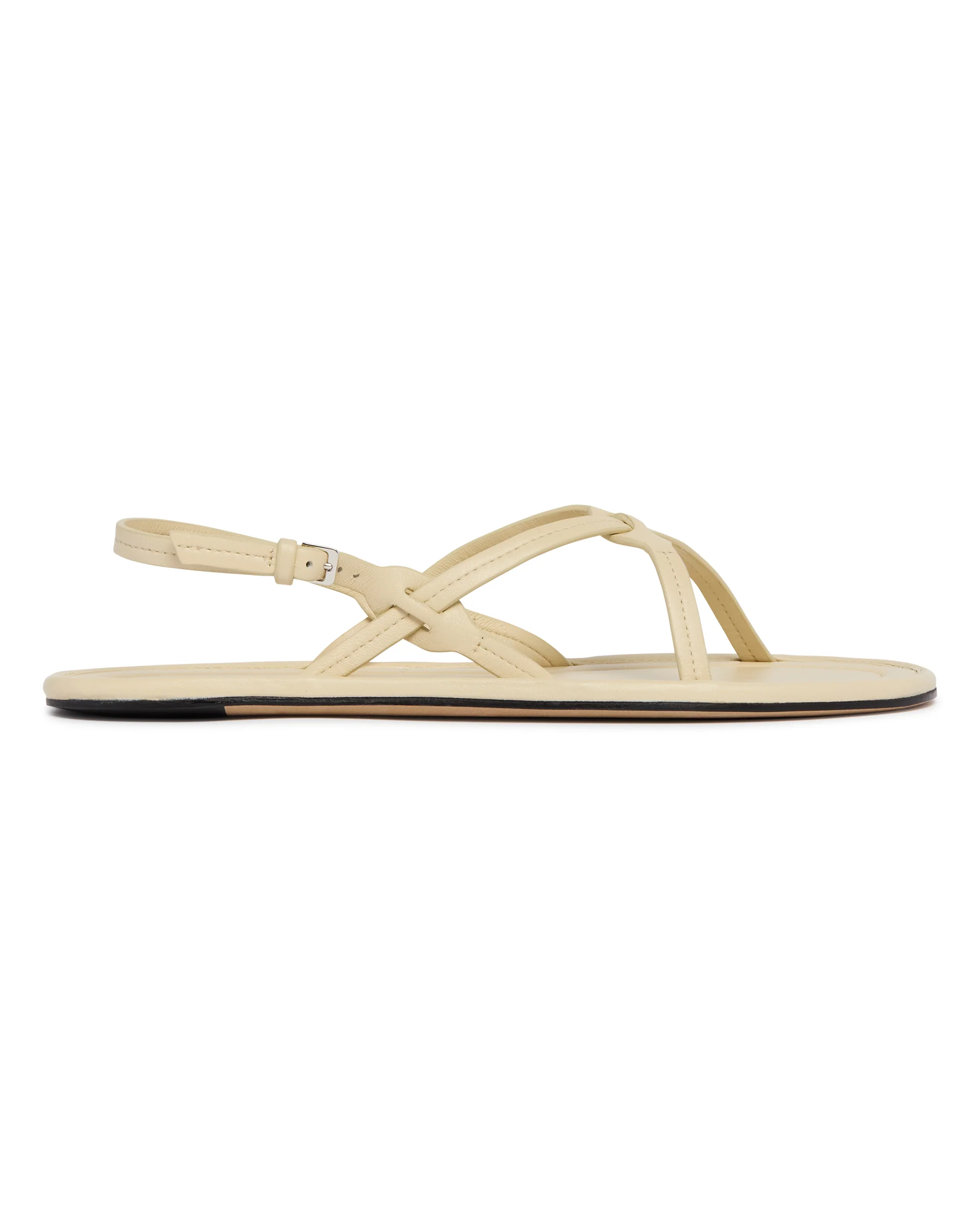 Sandali Incrociati Sottili Beige - Image 2