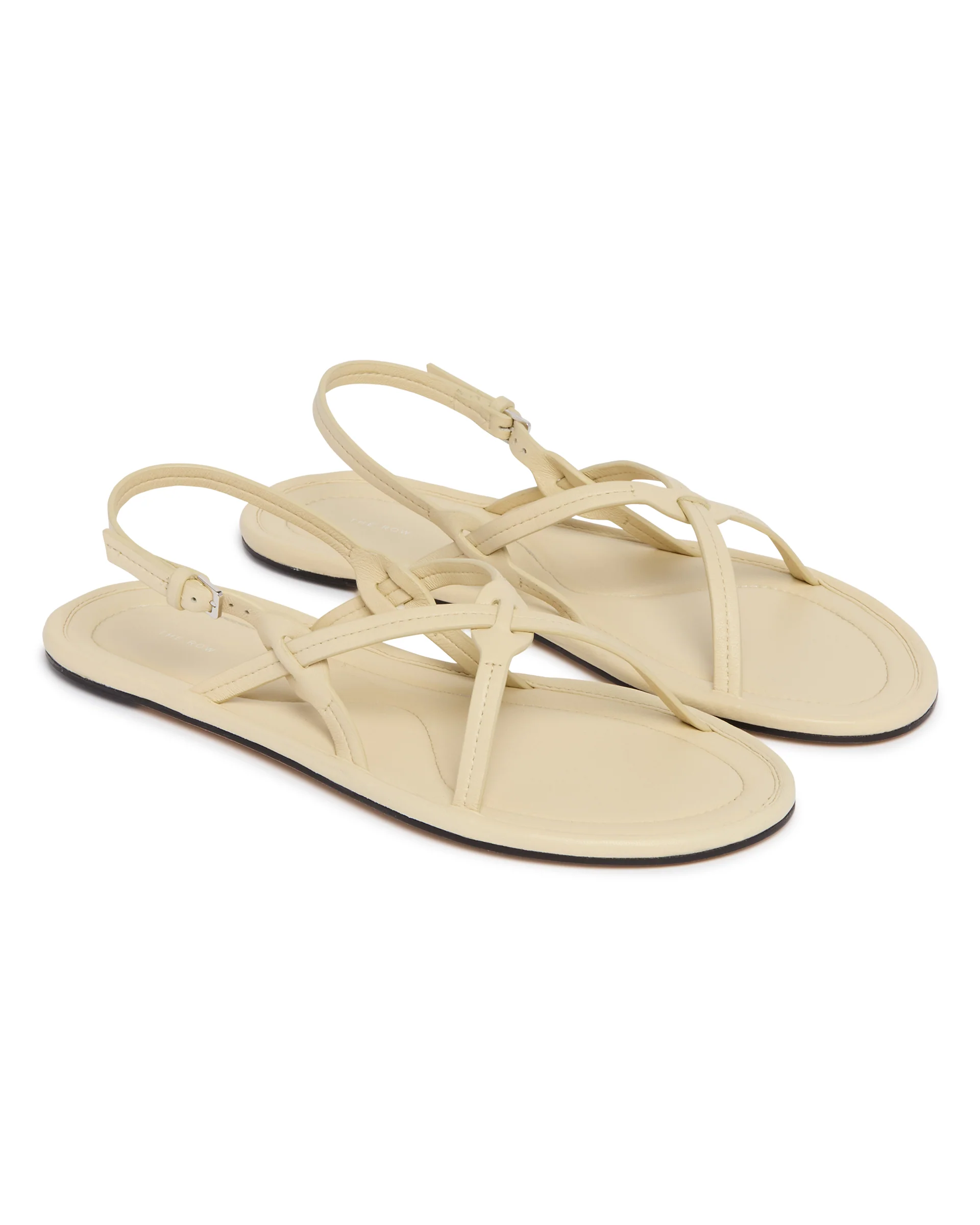 Sandali Incrociati Sottili Beige - Image 3