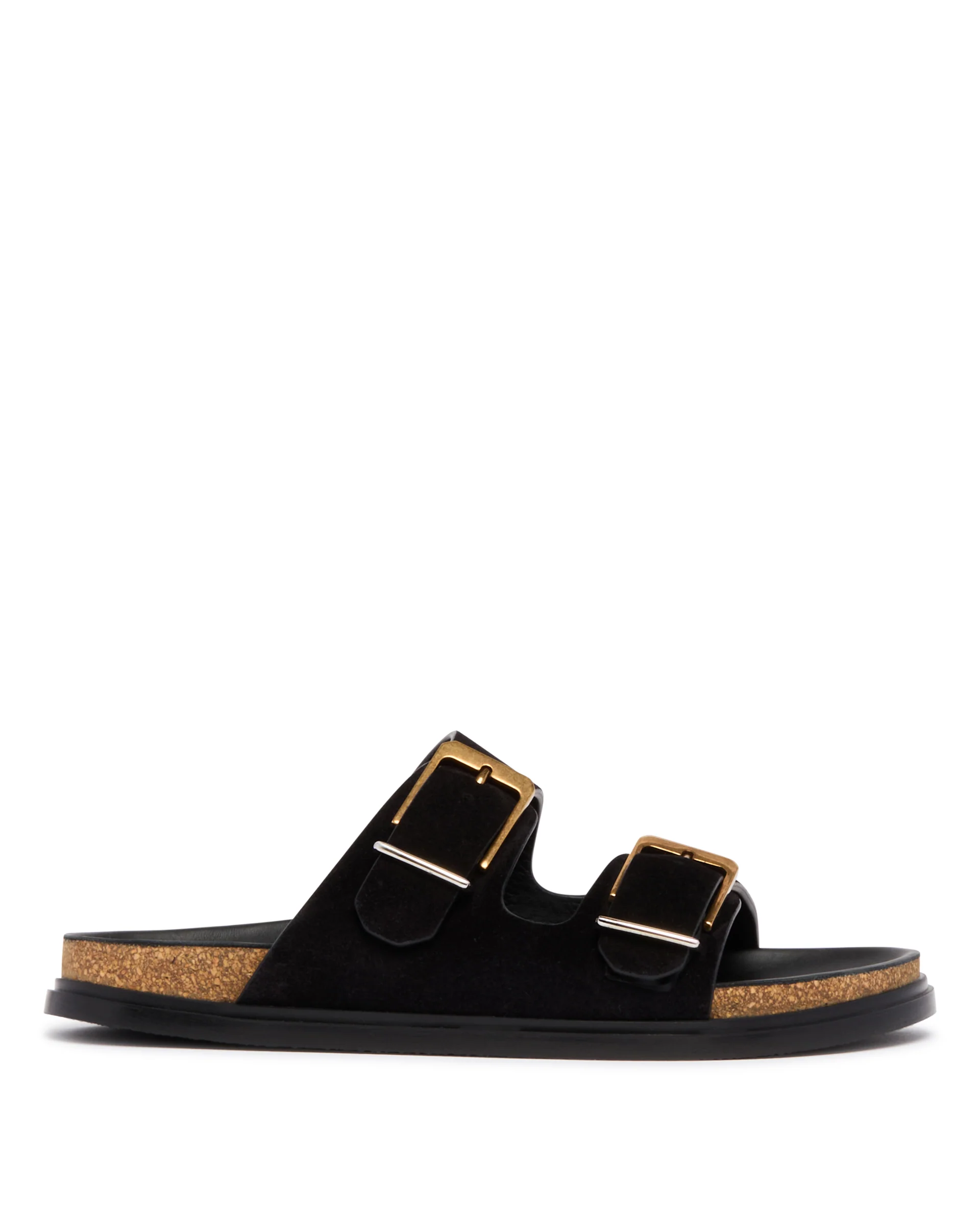 Sandali Buckle Slide Neri