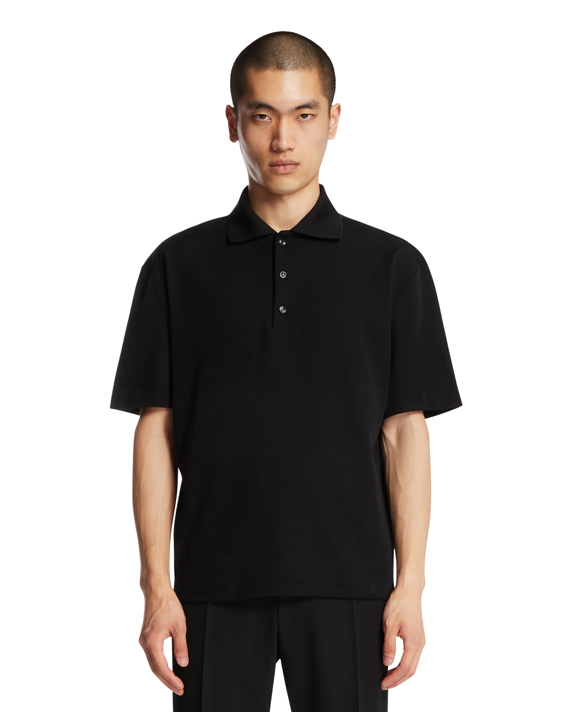 Polo In Cashmere Nera
