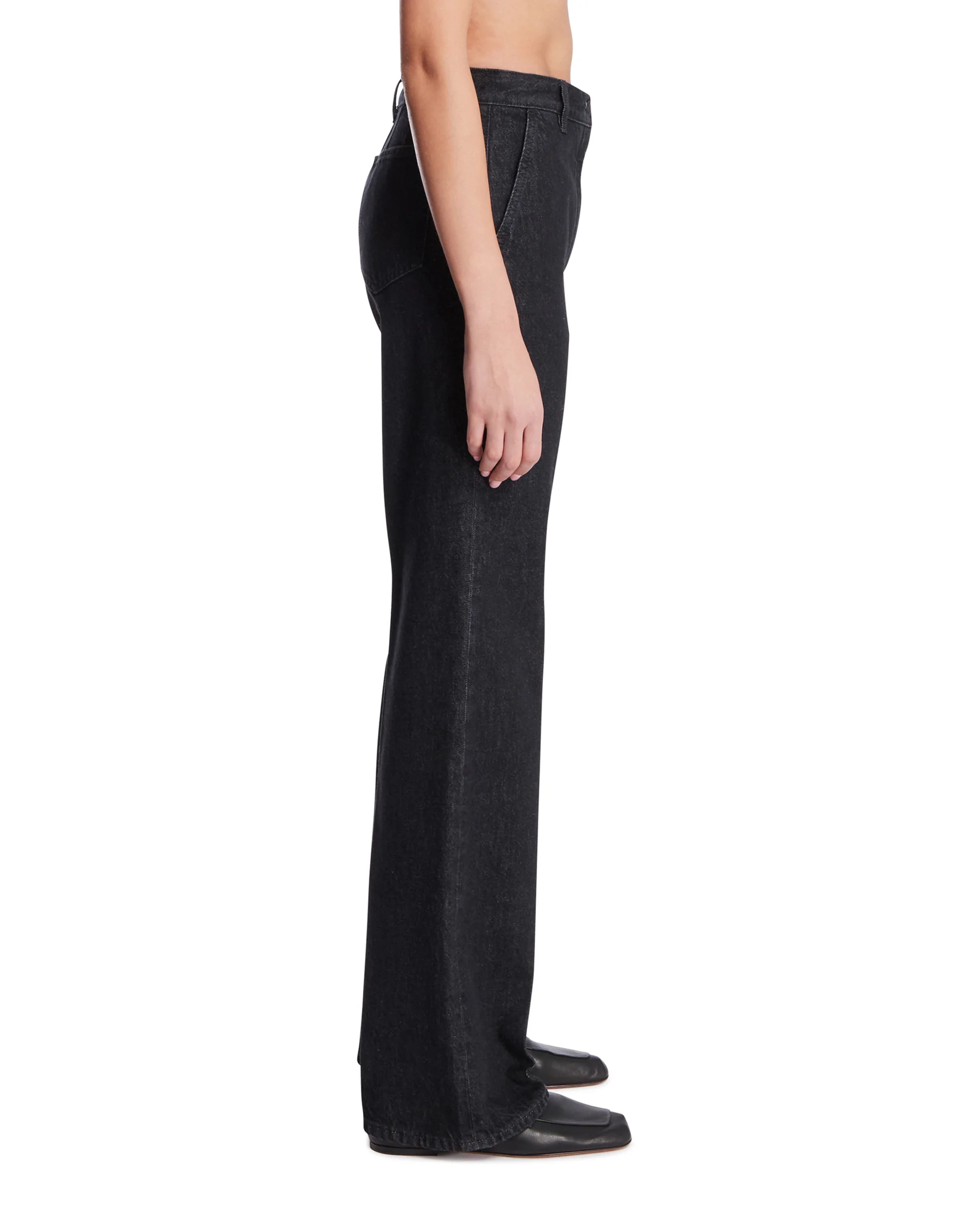 Jeans Vita in Cotone Neri - Image 4