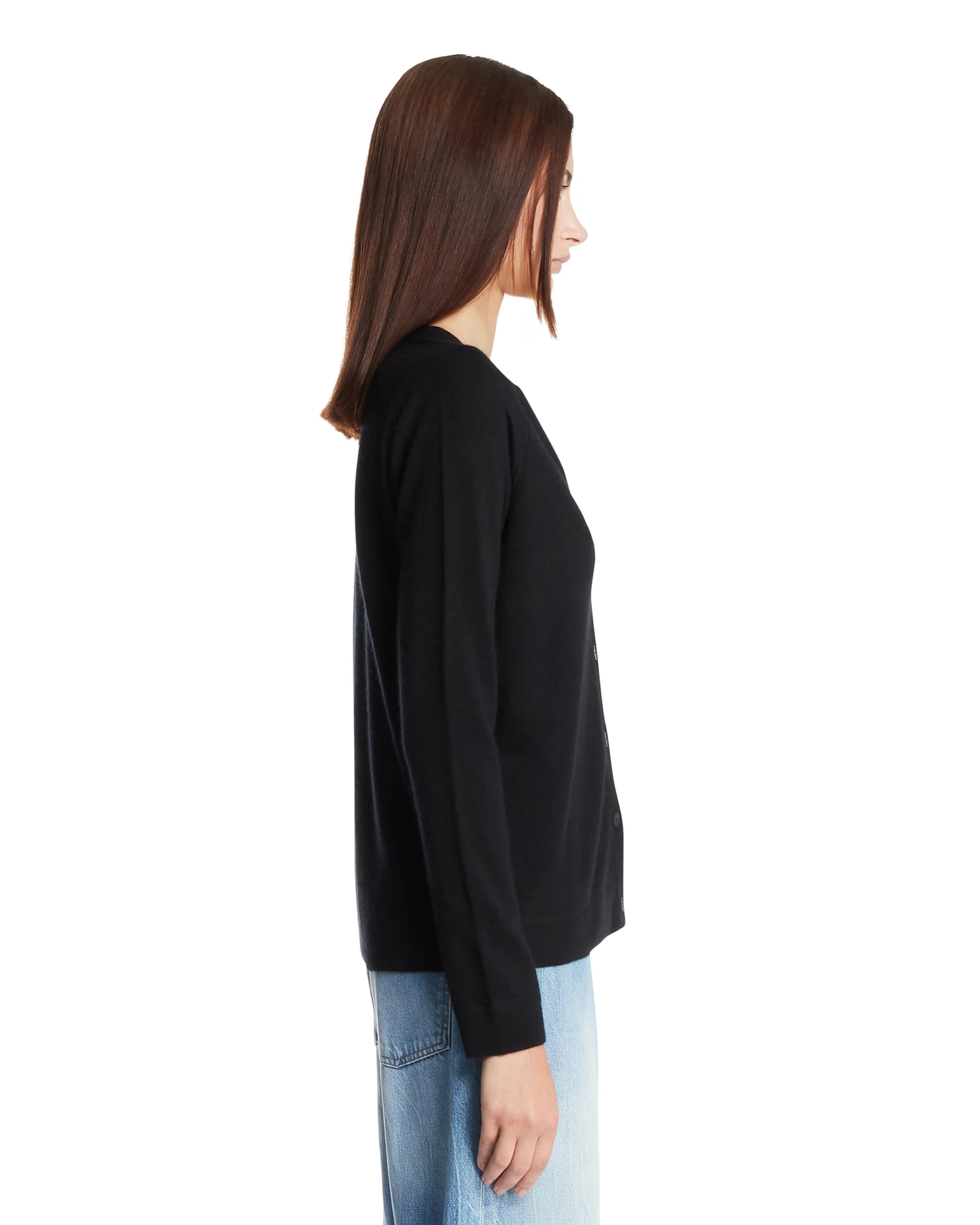 Cardigan in Cashmere Liberty Nero - Image 4