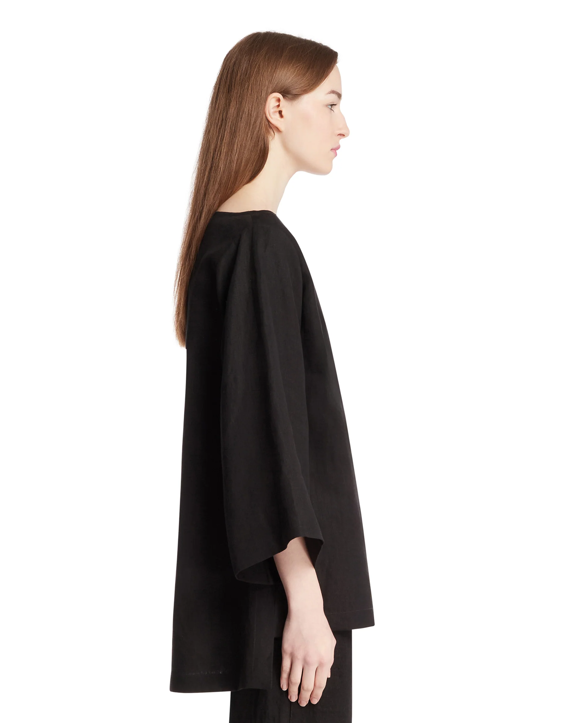 Blusa In Lino Nera - Image 4