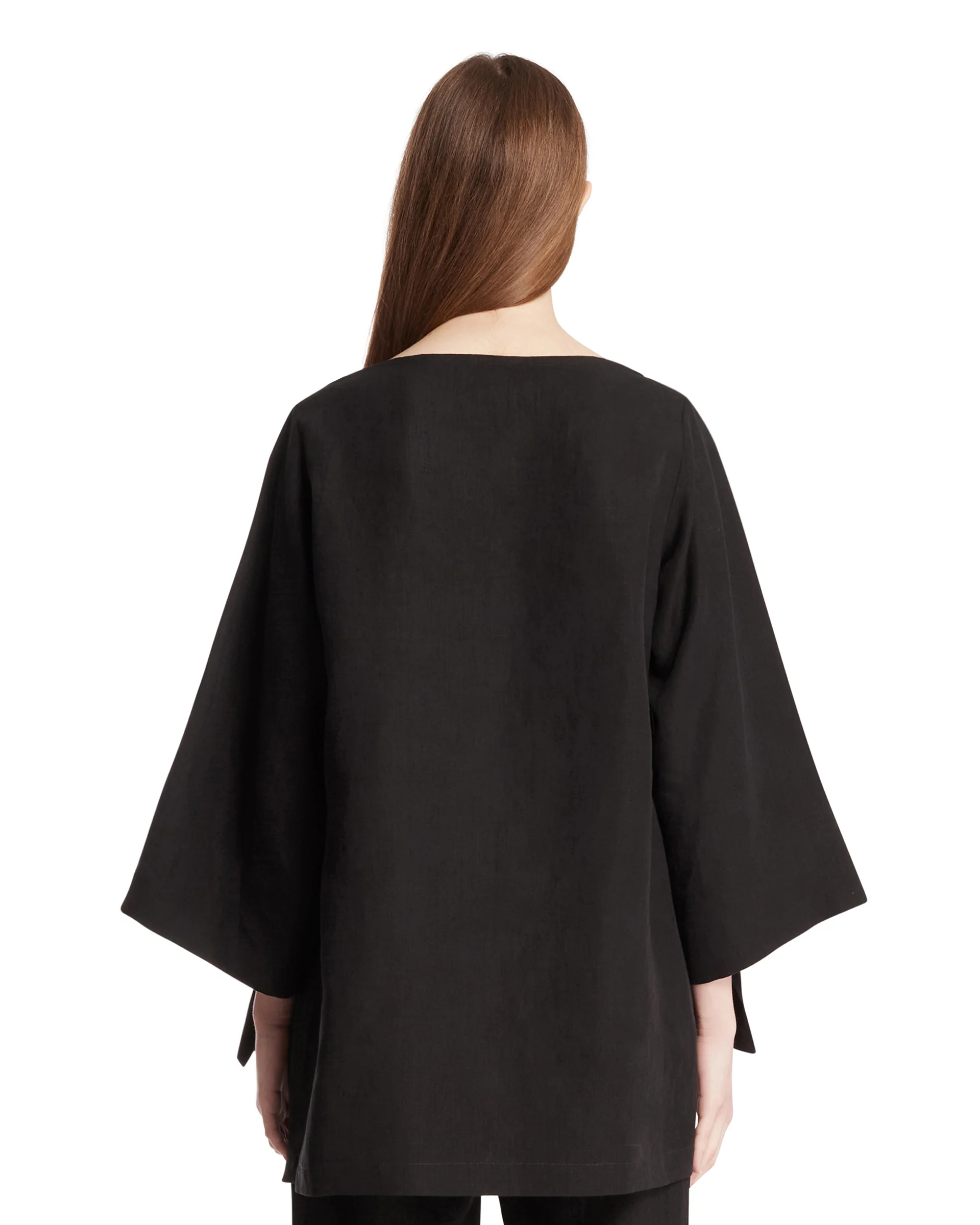 Blusa In Lino Nera - Image 5