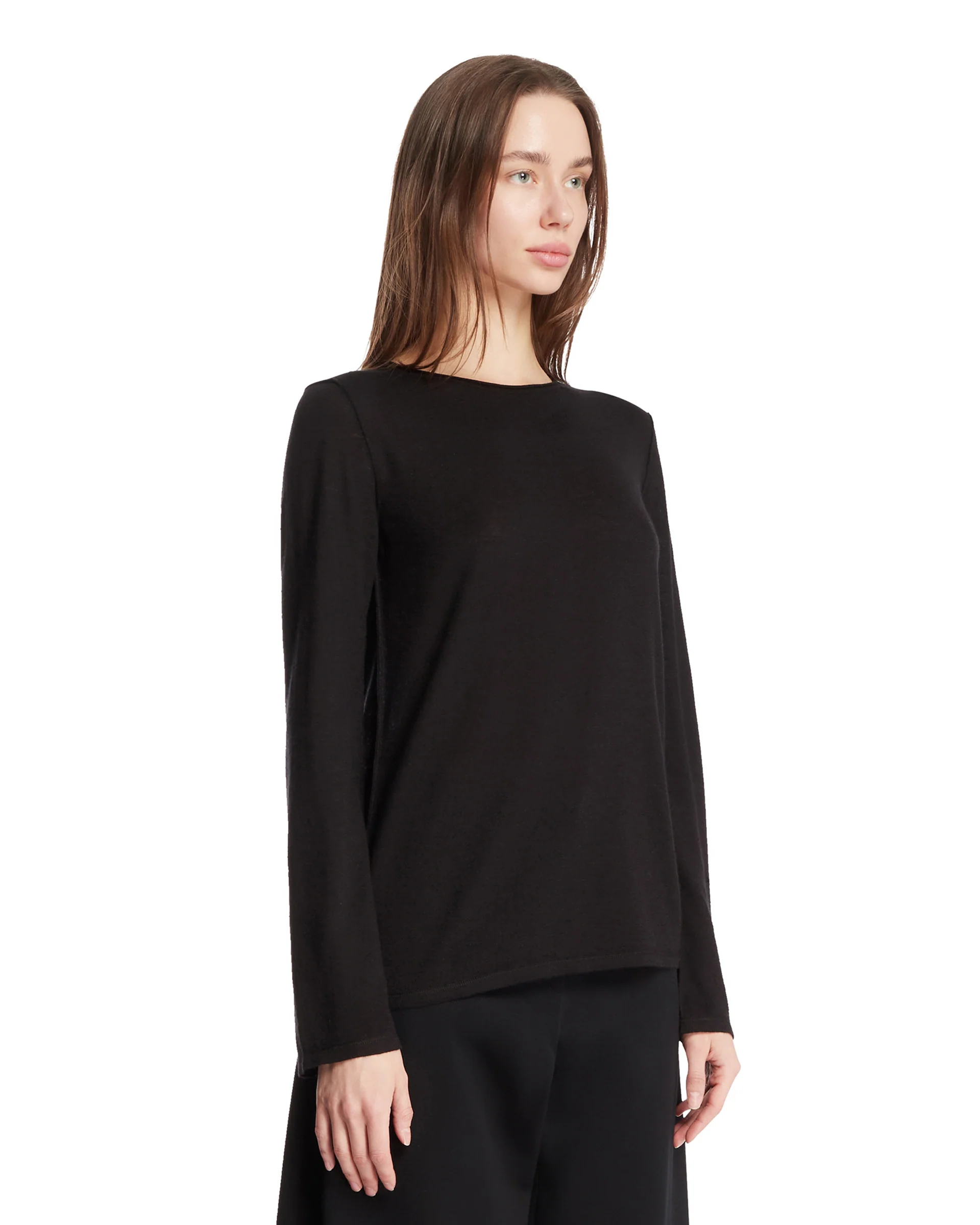 T-Shirt in Cashmere Monton Nera - Image 2