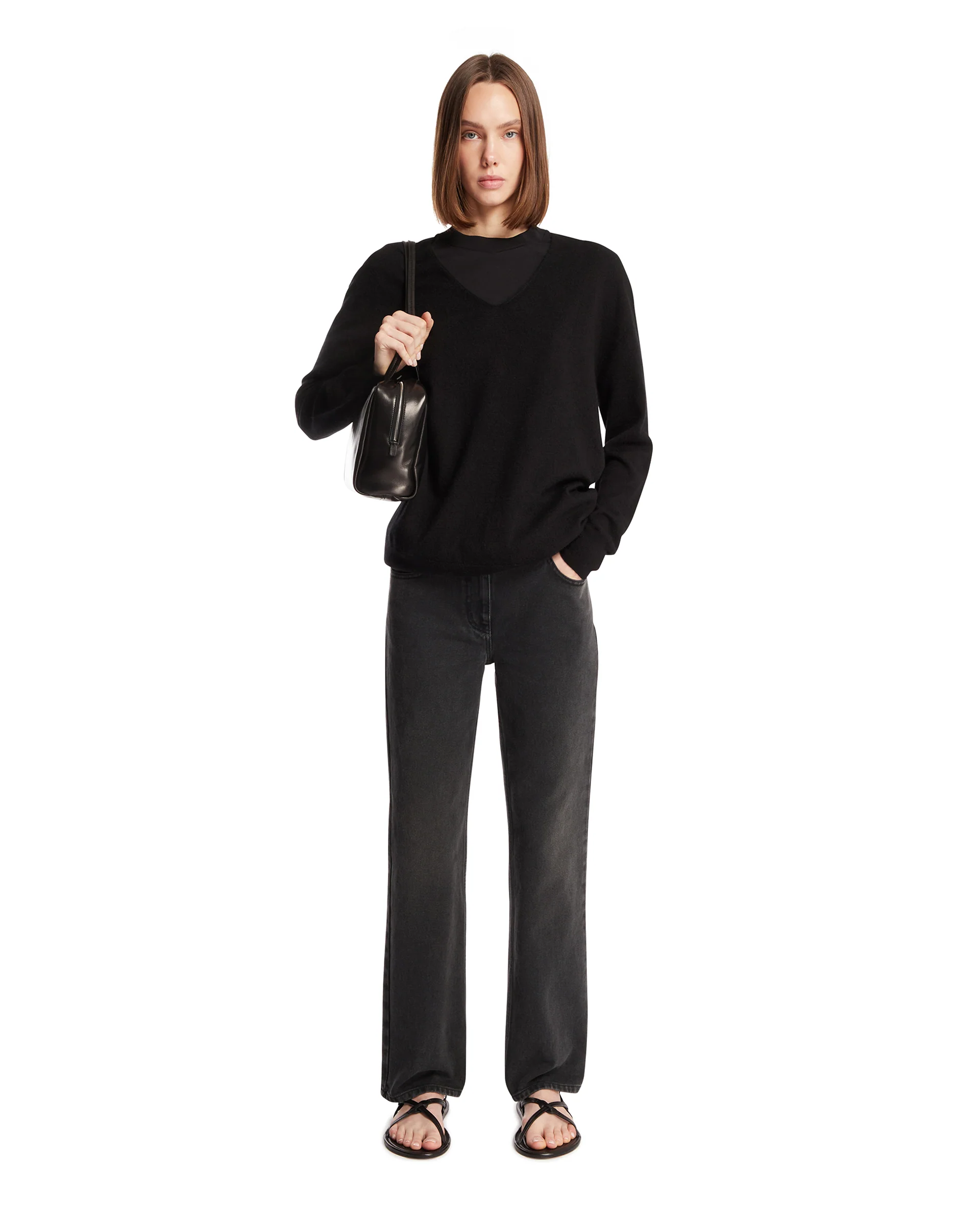 Jeans A Gamba Dritta Neri - Image 3