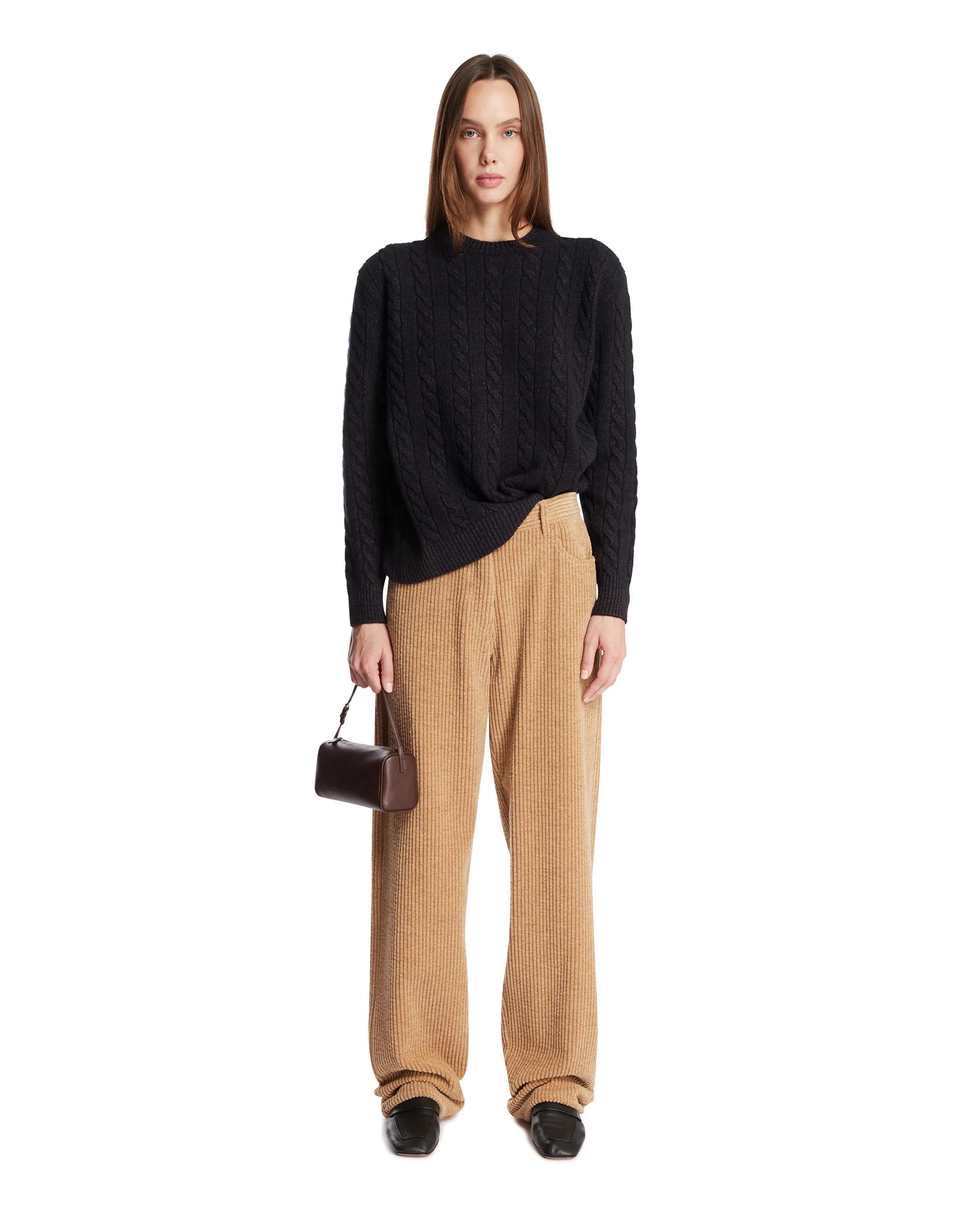 Maglione In Lana A Trecce Blu - Image 3
