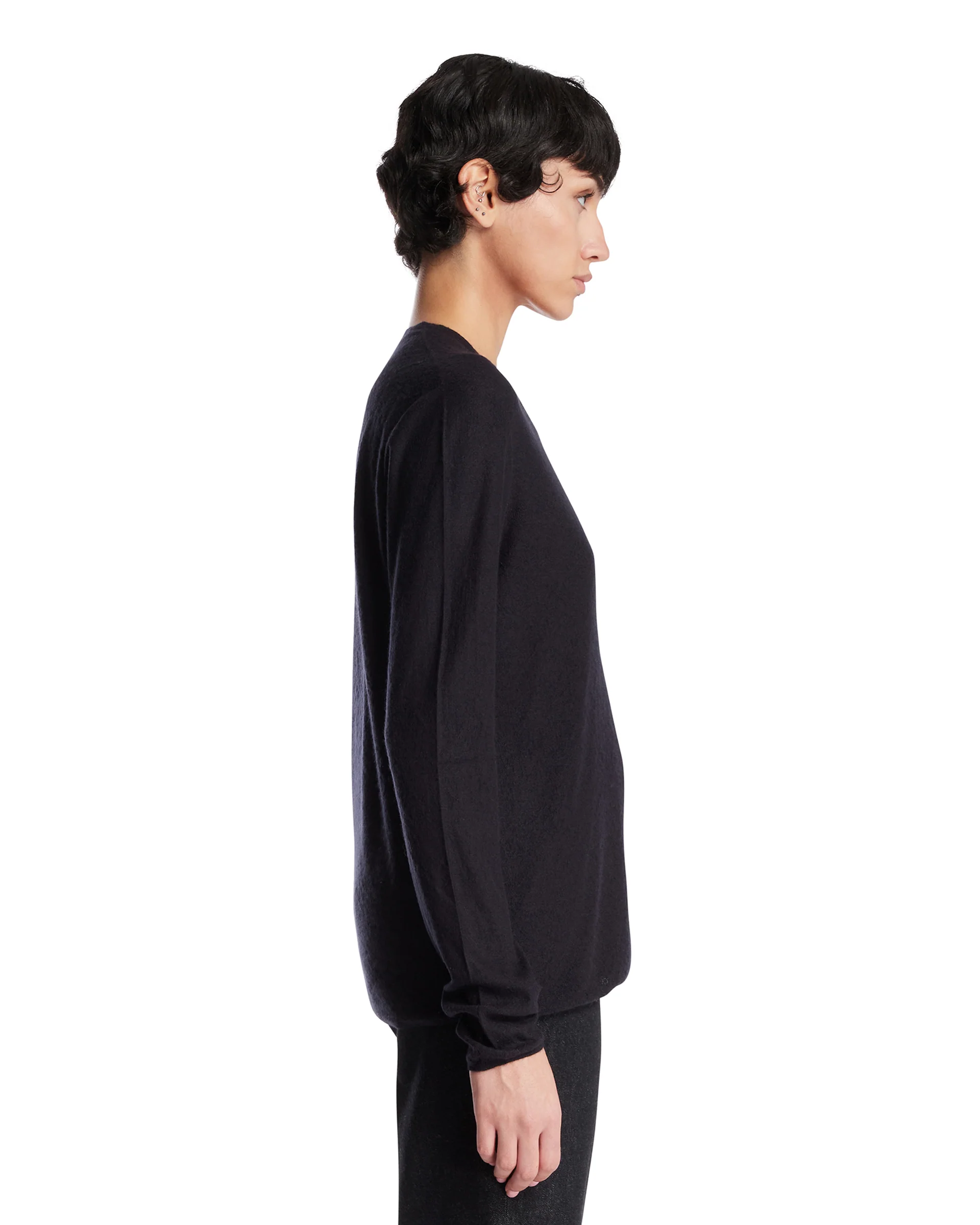 Maglione In Cashmere Blu - Image 4