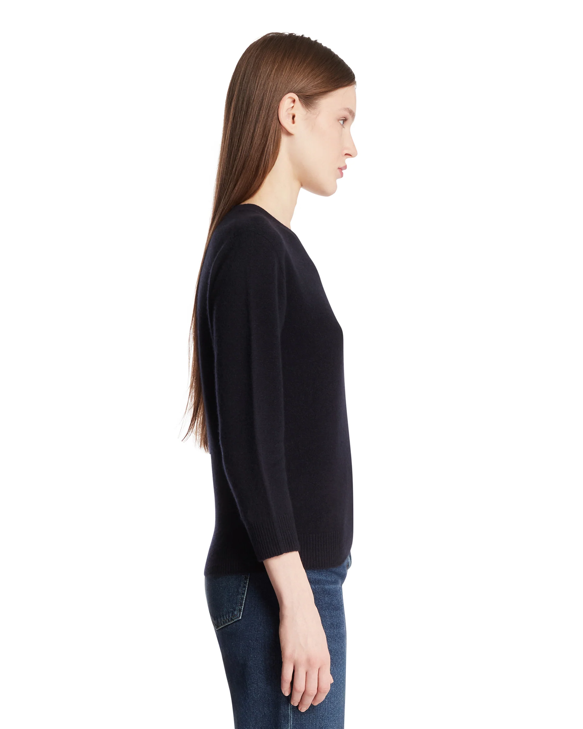 Maglione In Cashmere Blu - Image 4