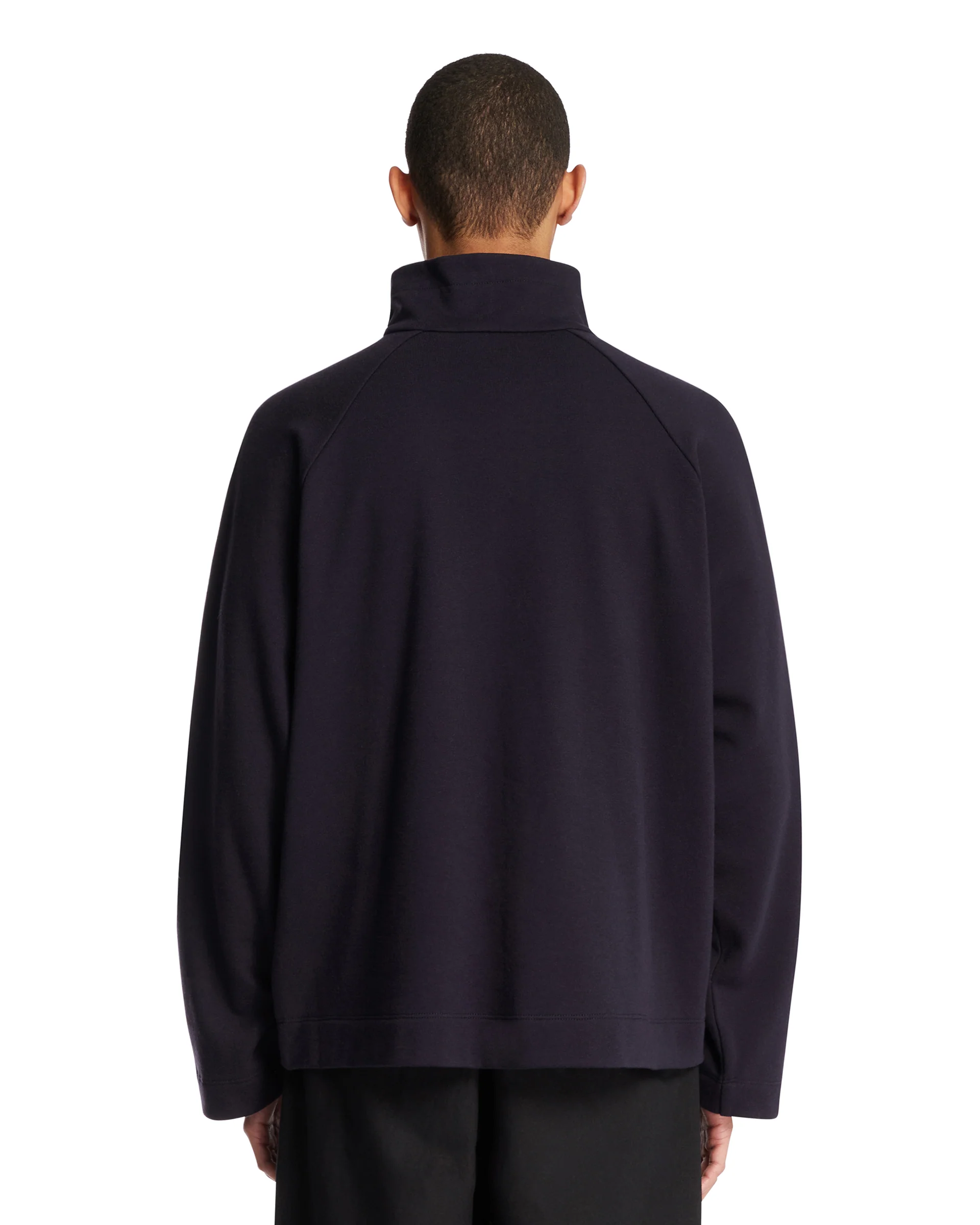 Top in Cotone E Cashmere Blu - Image 5