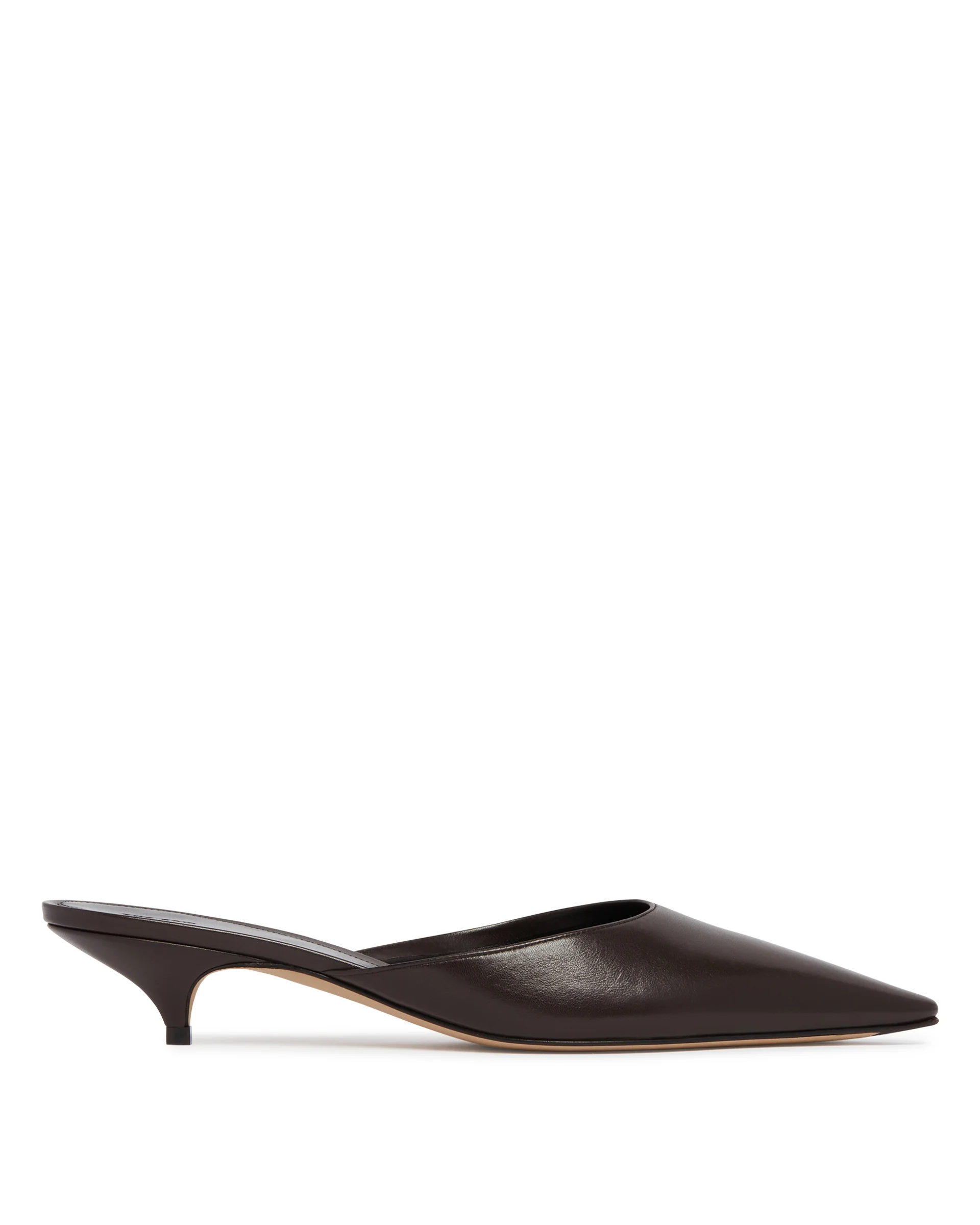 Mules In Pelle Marroni