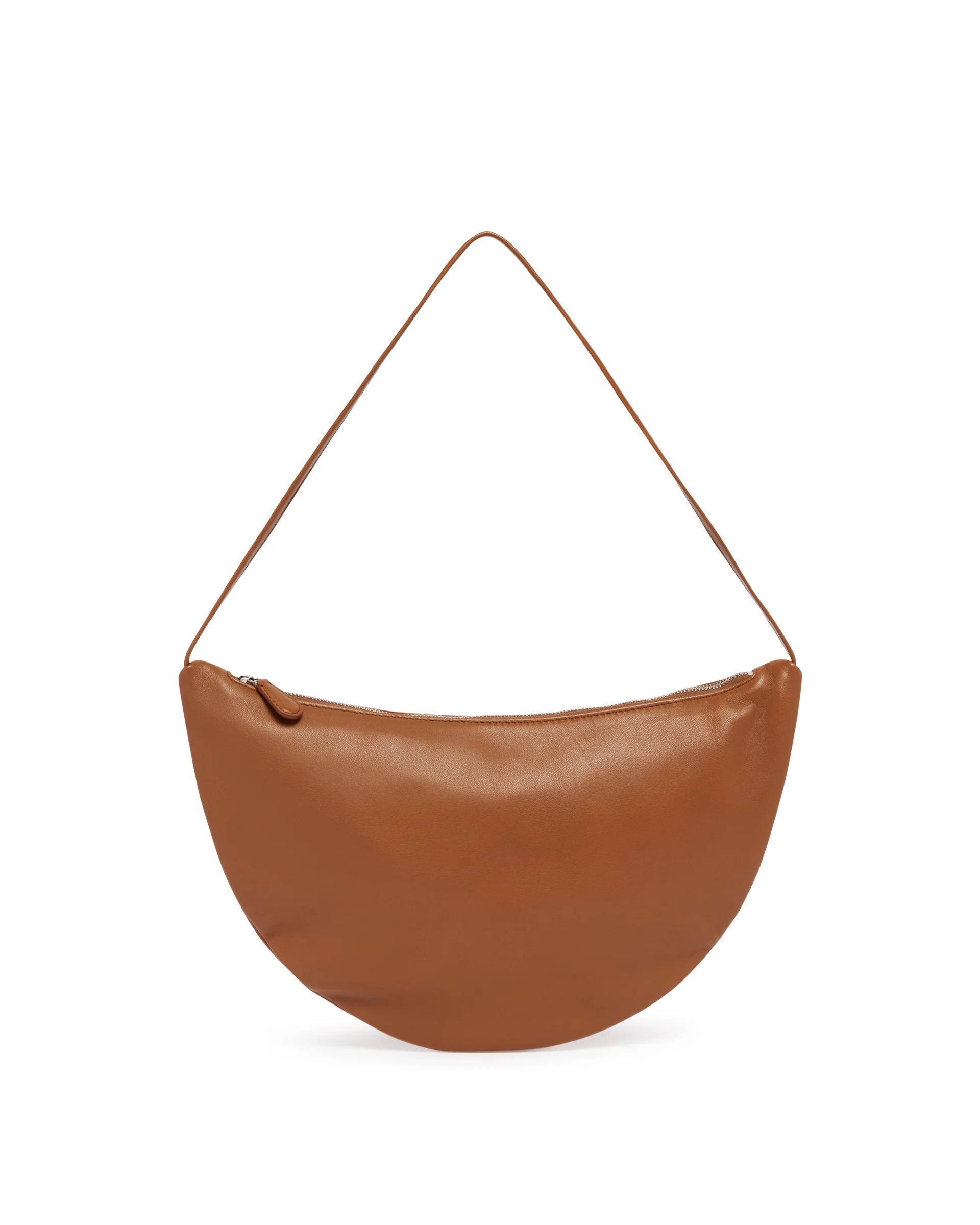 Borsa A Tracolla In Pelle Marrone