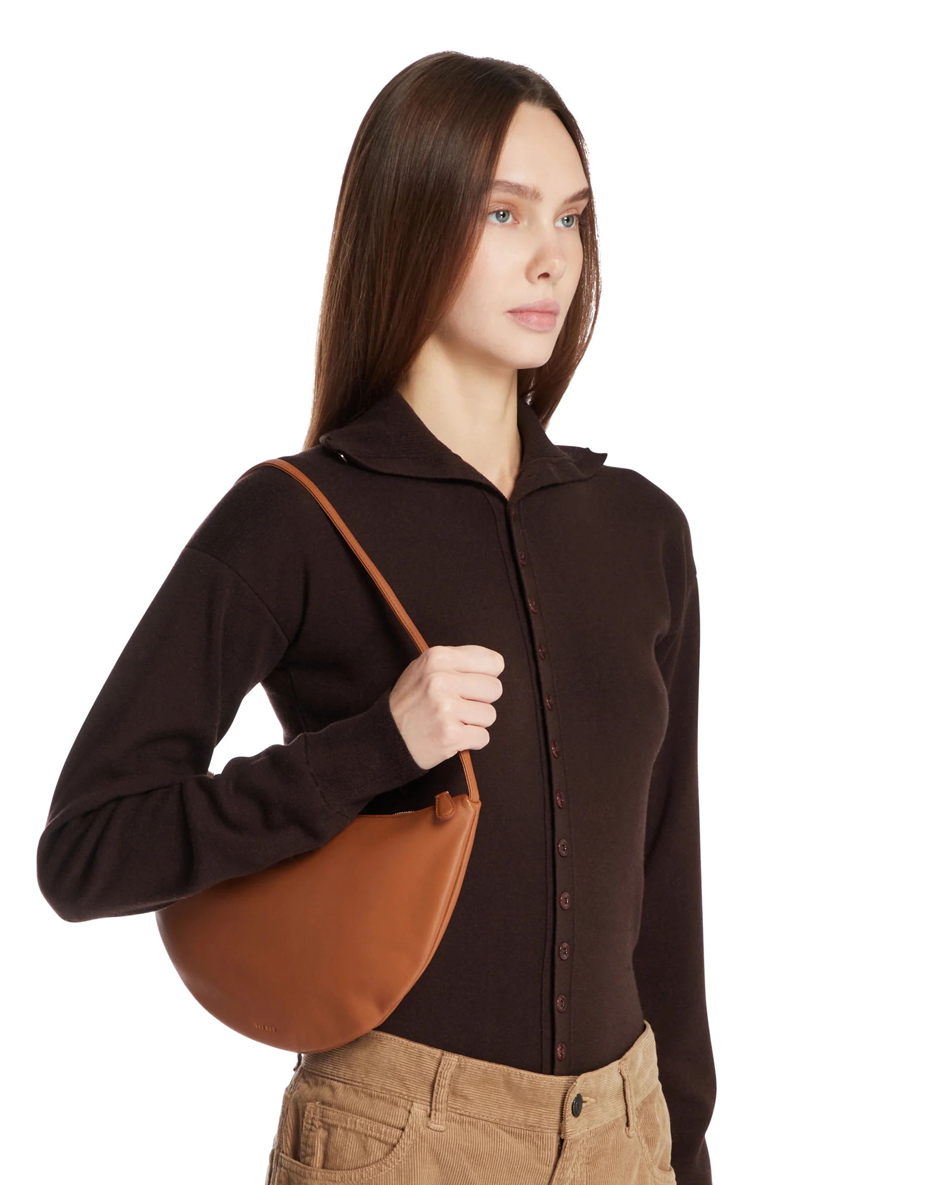Borsa A Tracolla In Pelle Marrone - Image 3