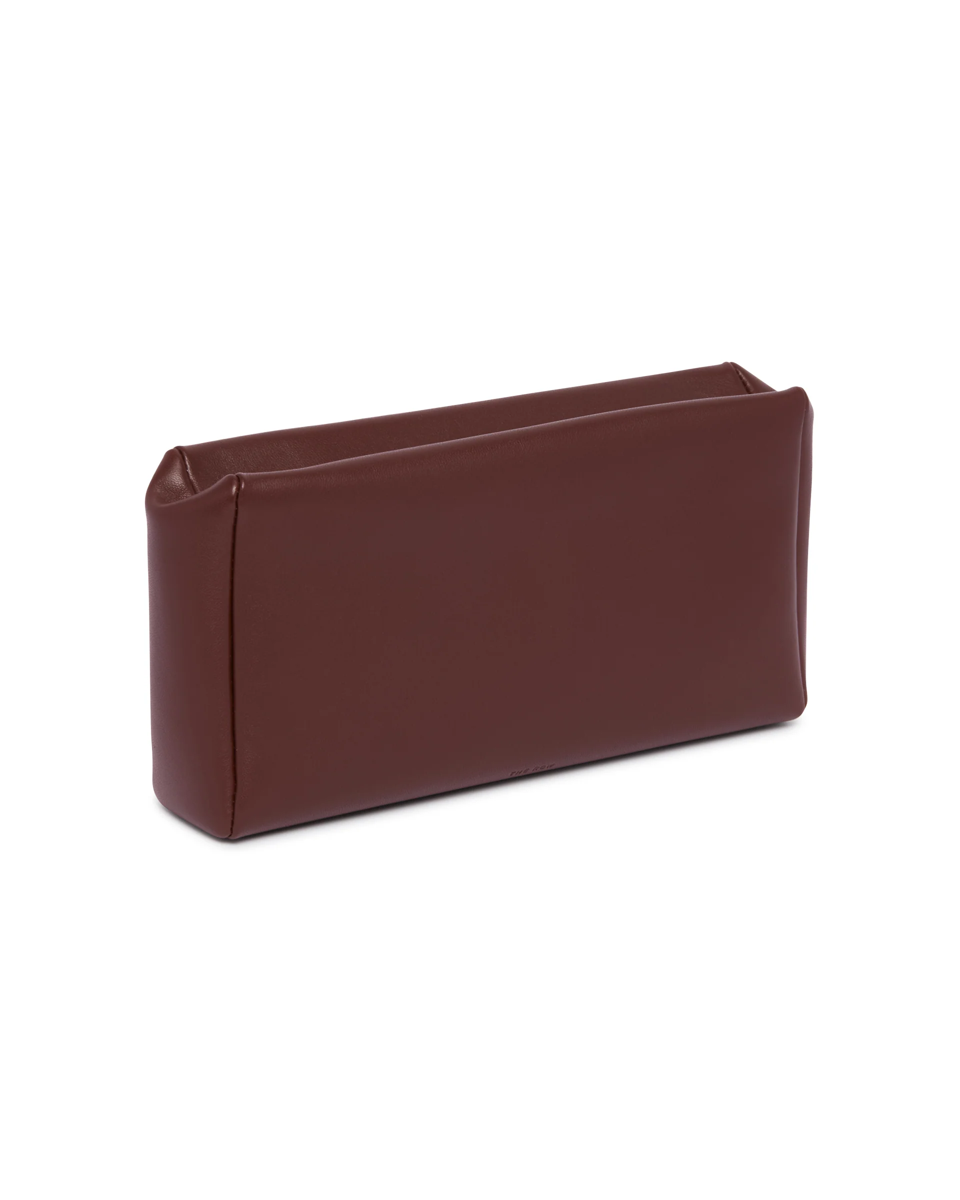 Clutch Compatta Quadrata in Pelle Marrone - Image 5