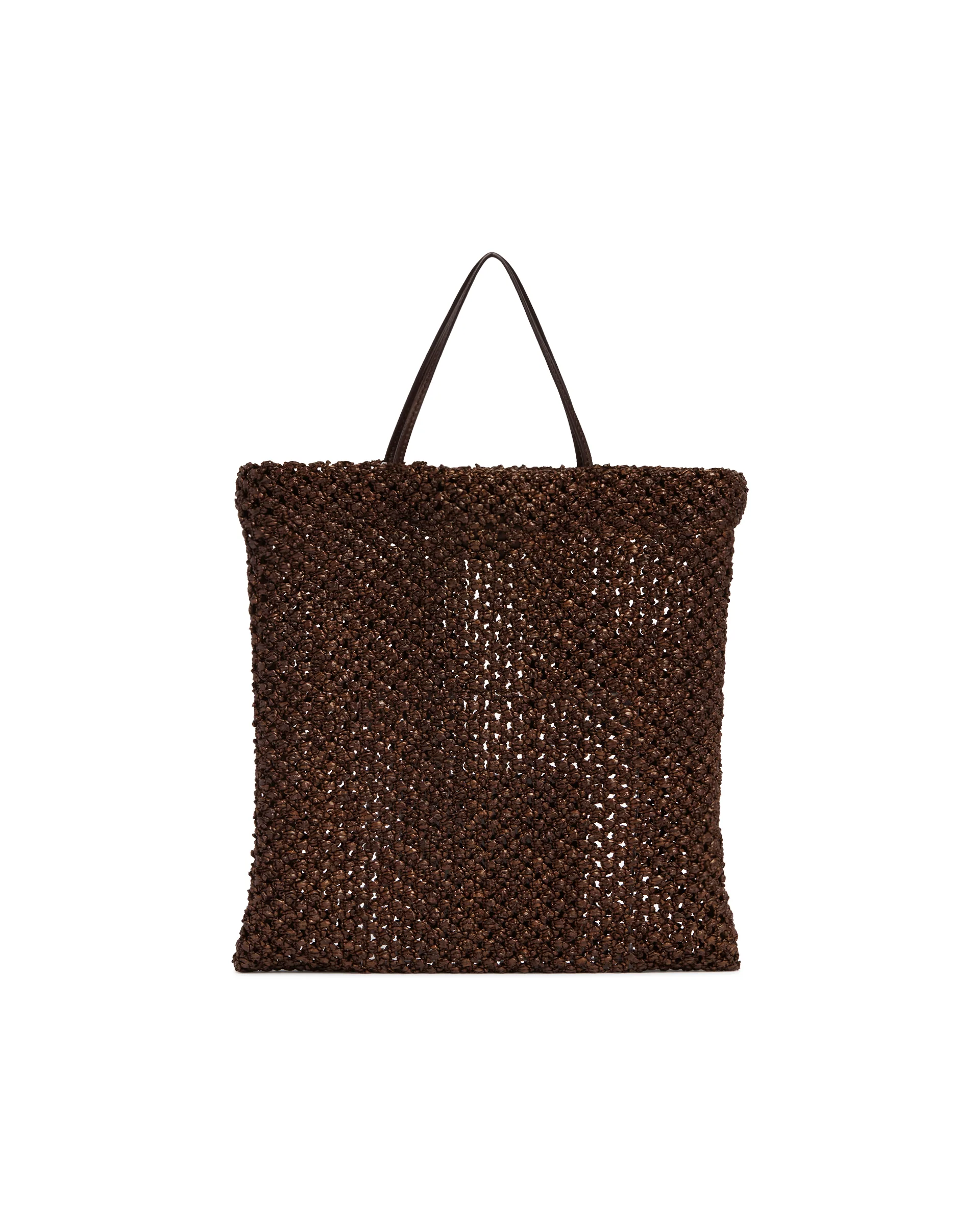 Borsa Intrecciata In Rafia Marrone - Image 6