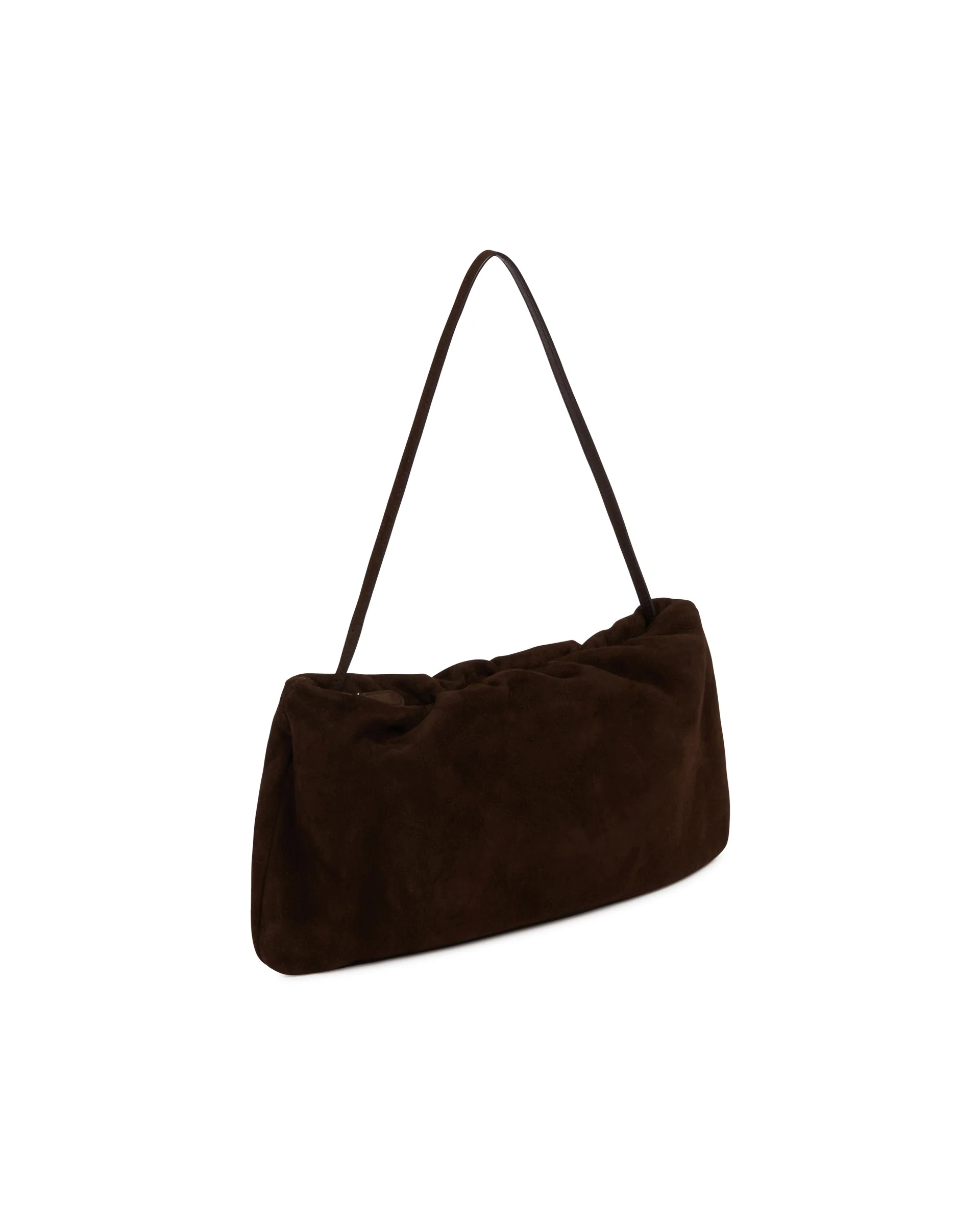 Clutch XL Bourse In Suede Marrone - Image 5