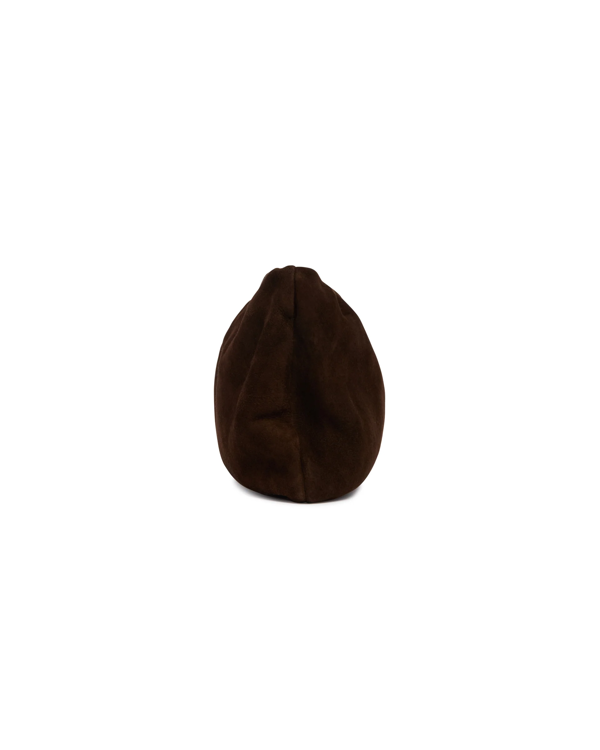 Clutch XL Bourse In Suede Marrone - Image 7