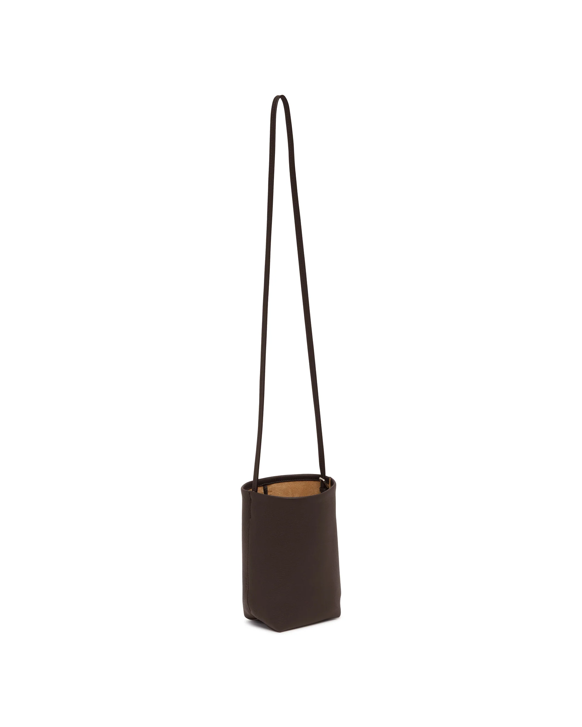 Borsa A Tracolla In Pelle Marrone Scuro - Image 5