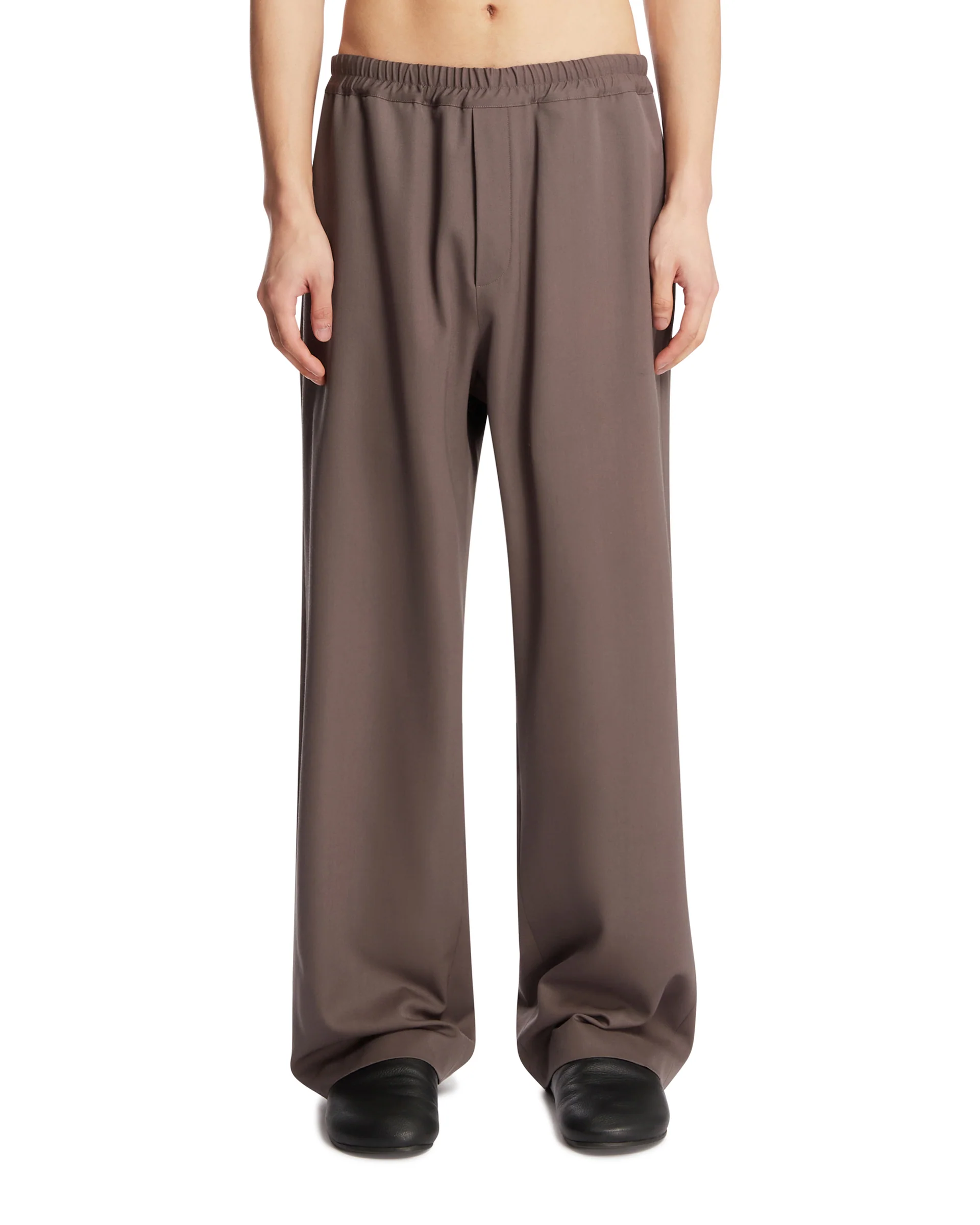 Pantaloni Ari In Lana Grigi