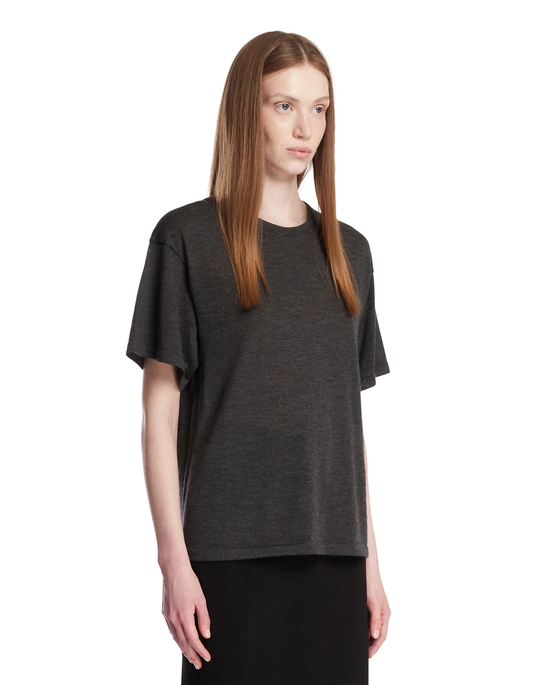 T-Shirt In Cashmere Grigia - Image 2