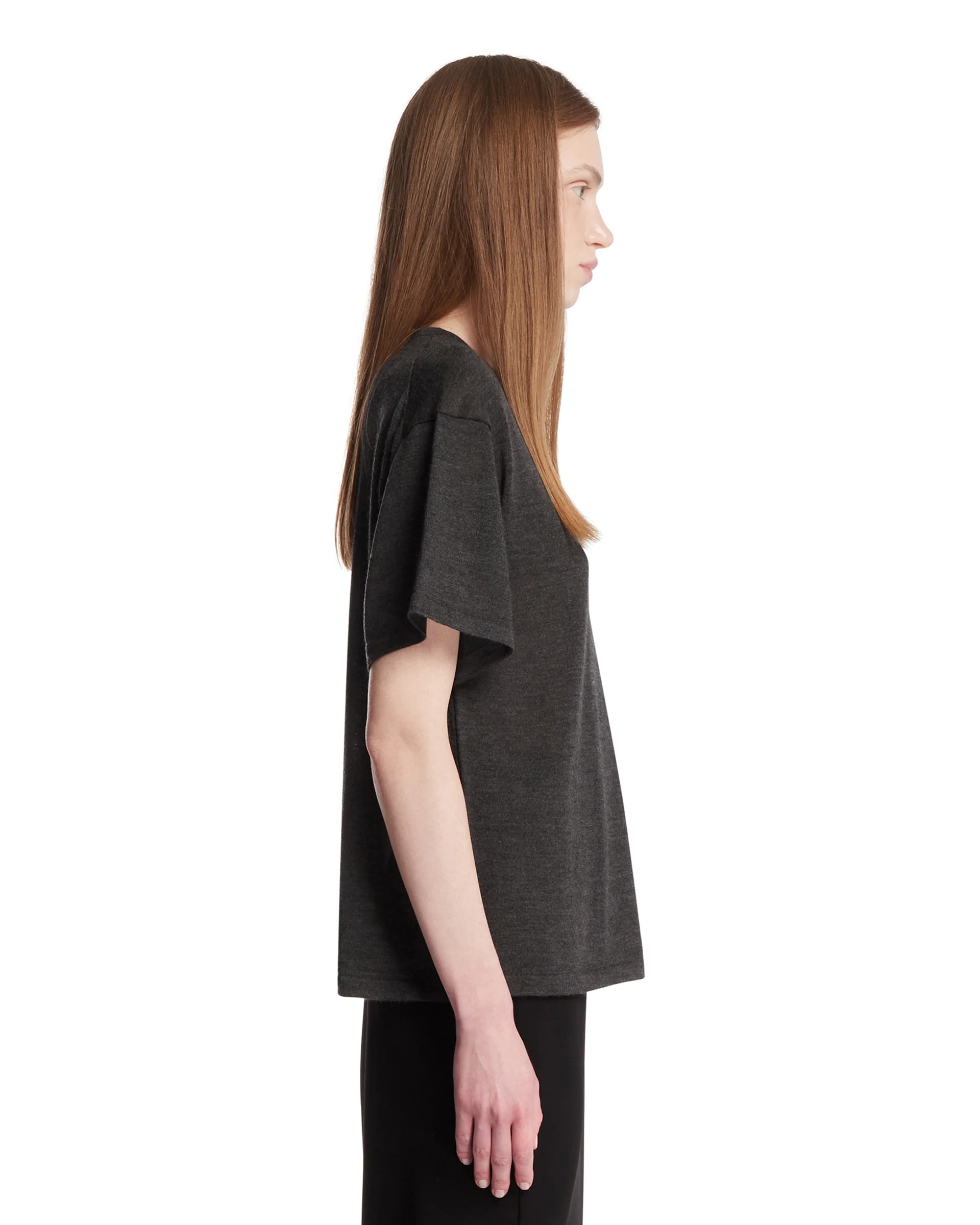 T-Shirt In Cashmere Grigia - Image 4