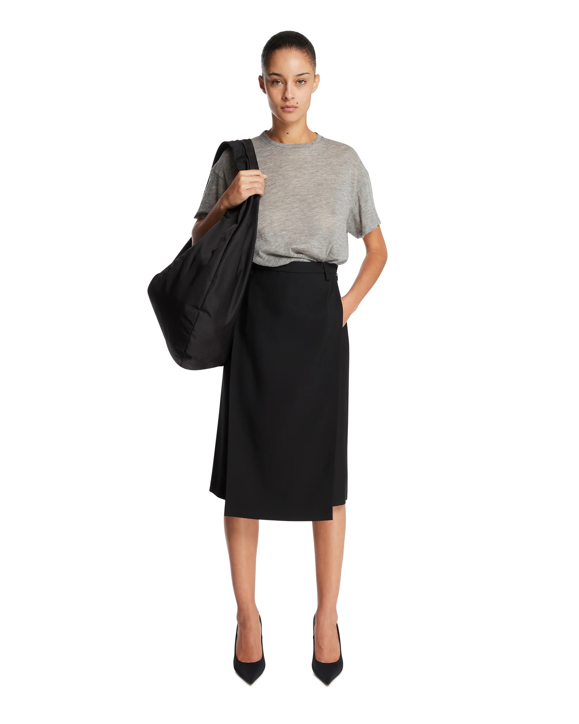 T-Shirt Lila In Cashmere Grigia - Image 3