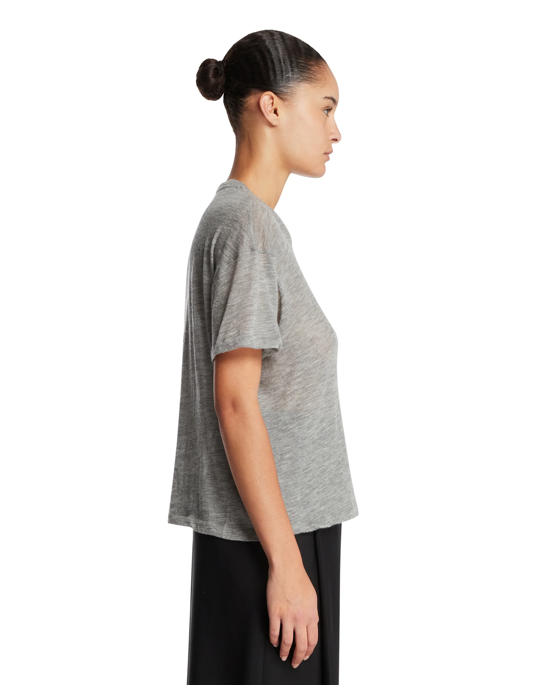 T-Shirt Lila In Cashmere Grigia - Image 4
