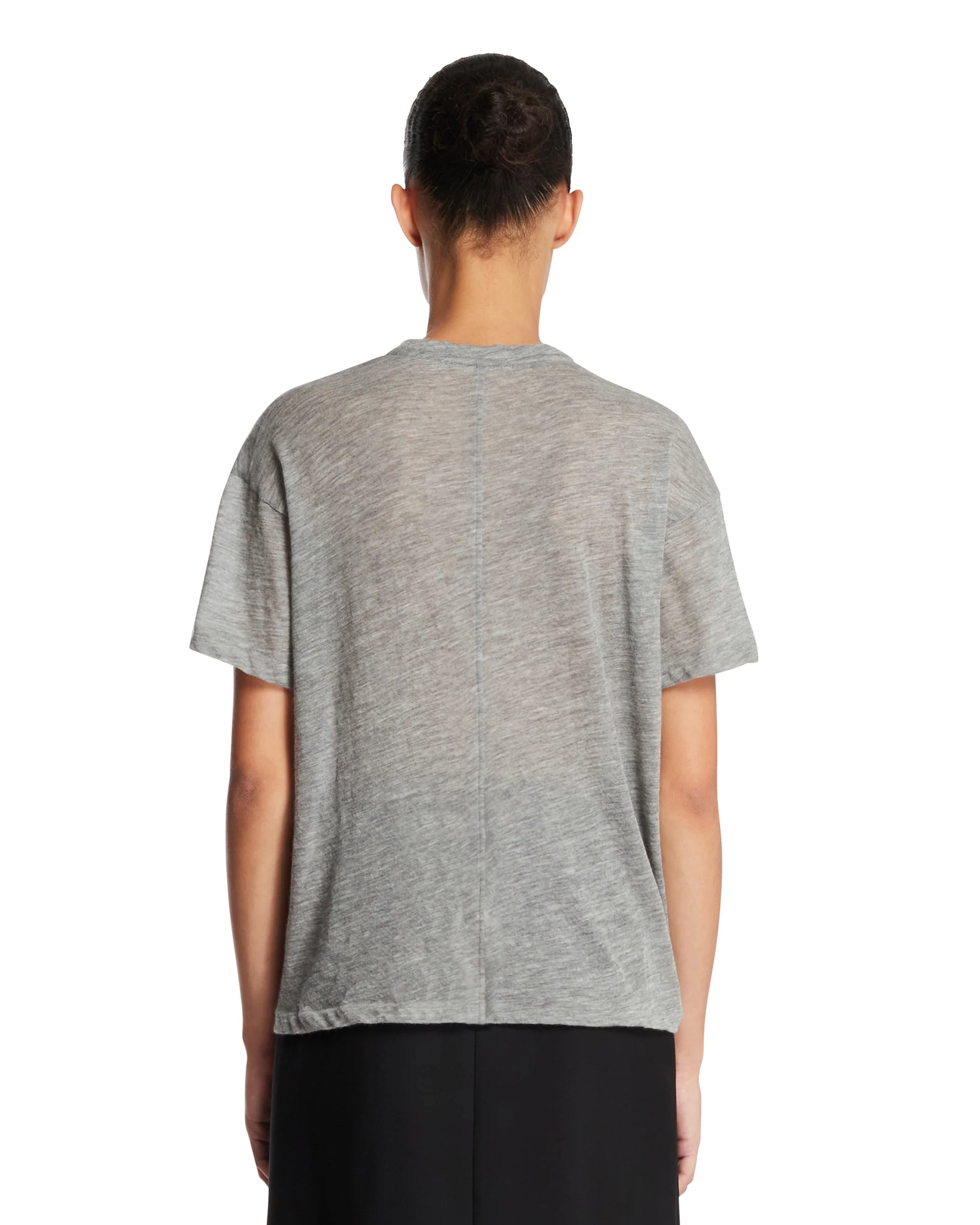 T-Shirt Lila In Cashmere Grigia - Image 5