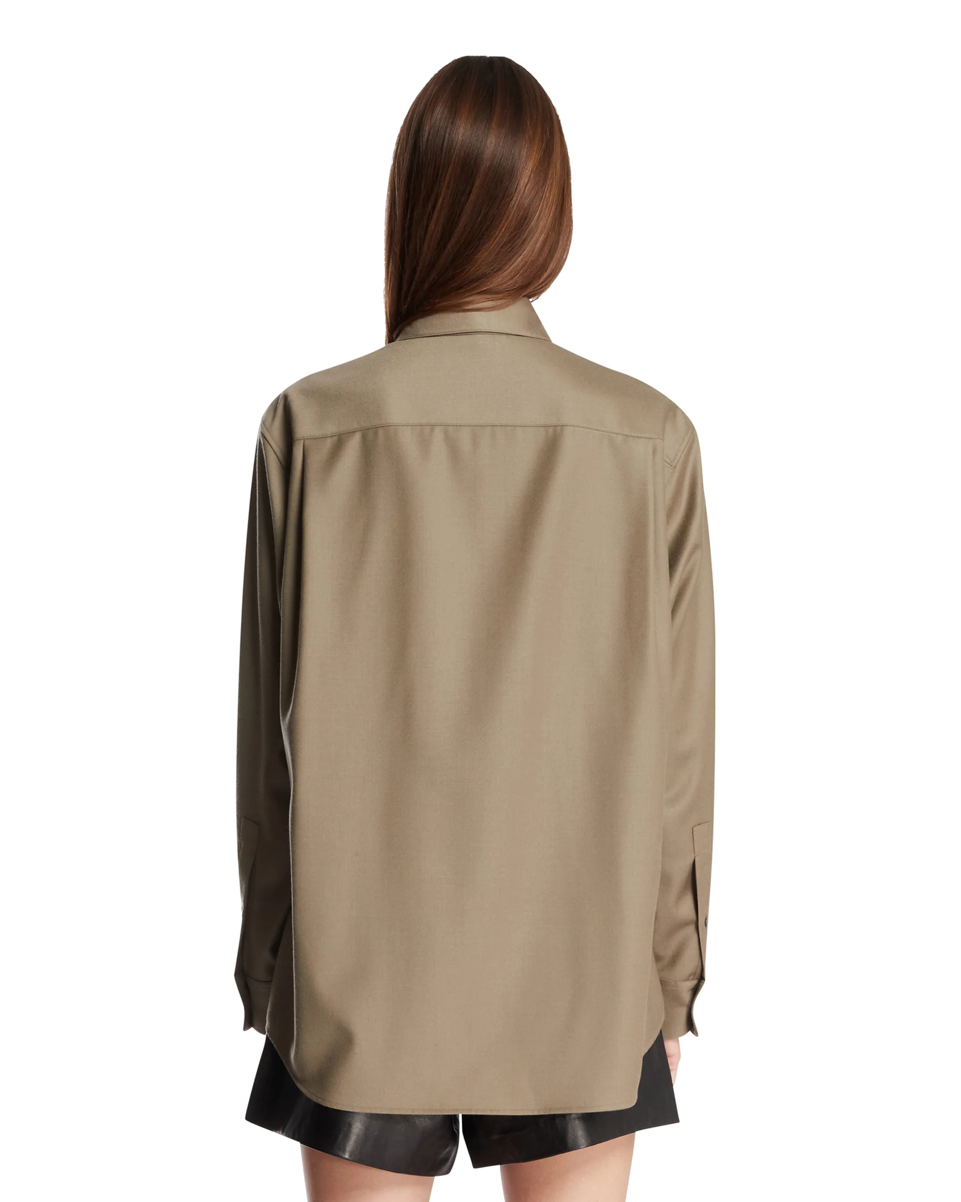 Camicia Pino In Lana Verde - Image 5