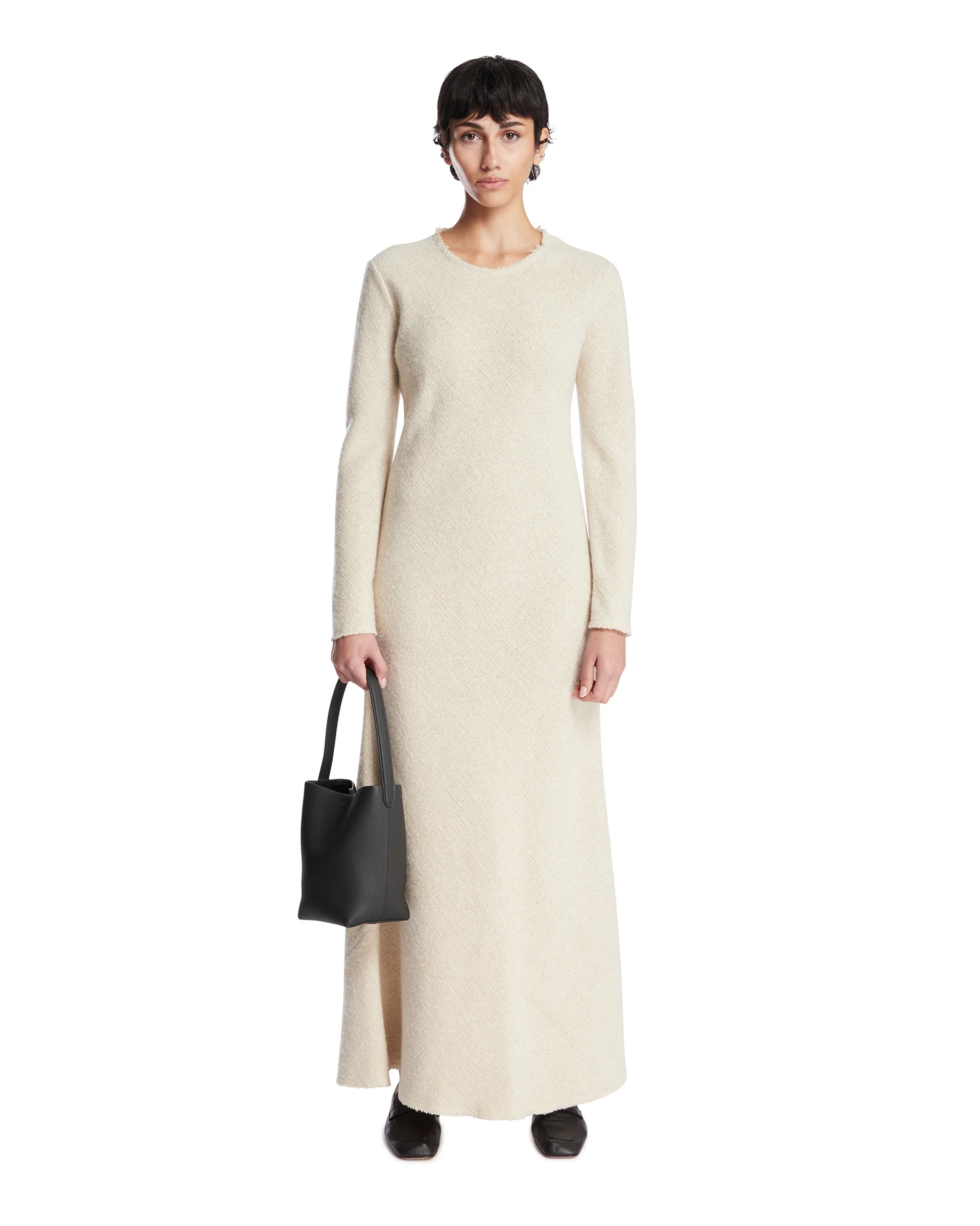 Abito In Cashmere E Seta Bianco - Image 3